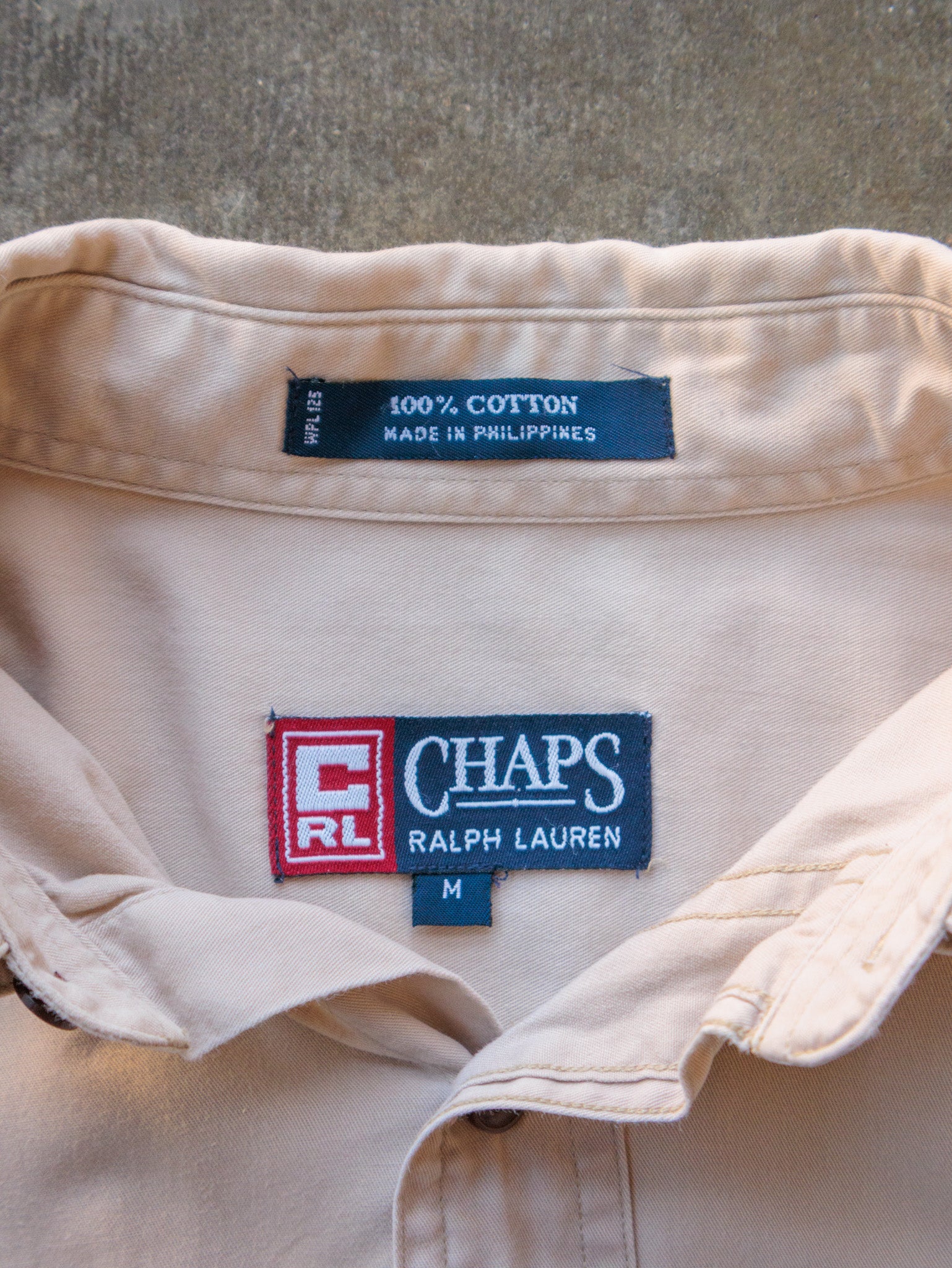 Vintage 90s Beige Chaps Ralph Lauren Shirt (M)