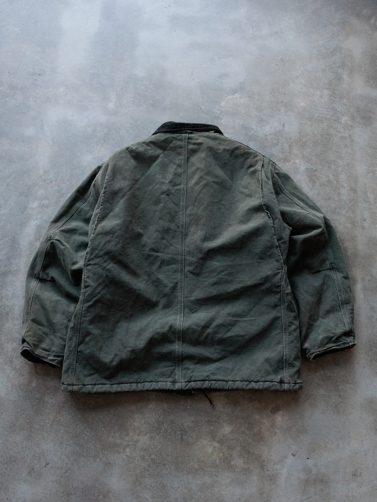 Vintage Green Carhartt Best Vinyl Traditional Coat (XL)