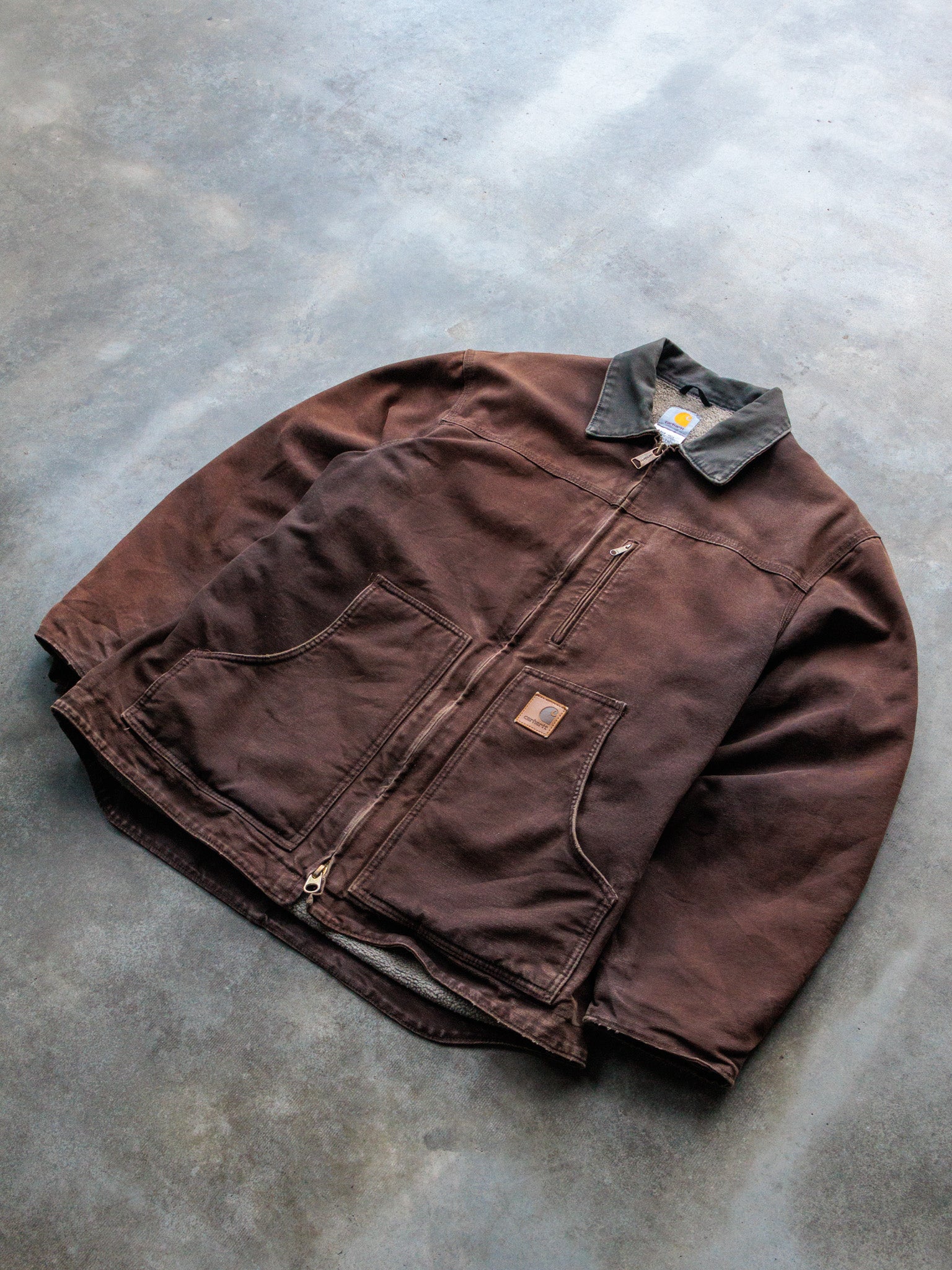 Vintage 00s Brown Carhartt Sandstone Ridge Coat Jacket (L)