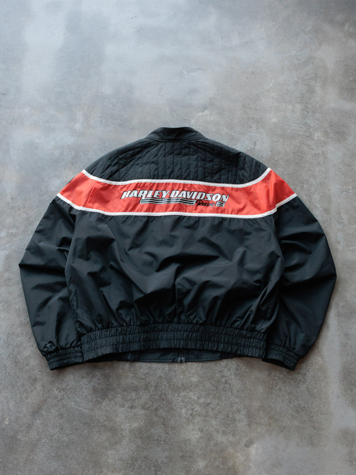 Vintage 90s Black Harley-Davidson Racing Jacket (M)