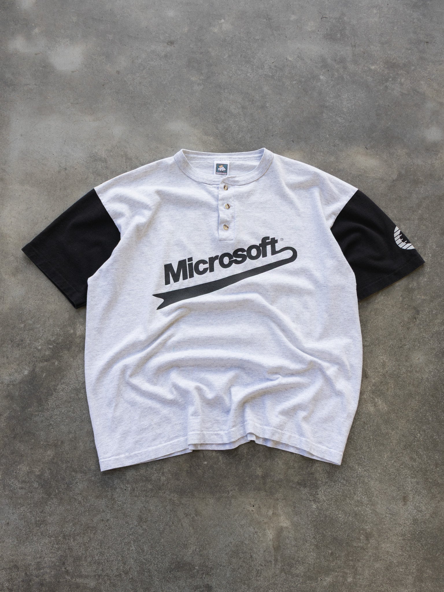 Vintage Microsoft Henley Tee (XL)