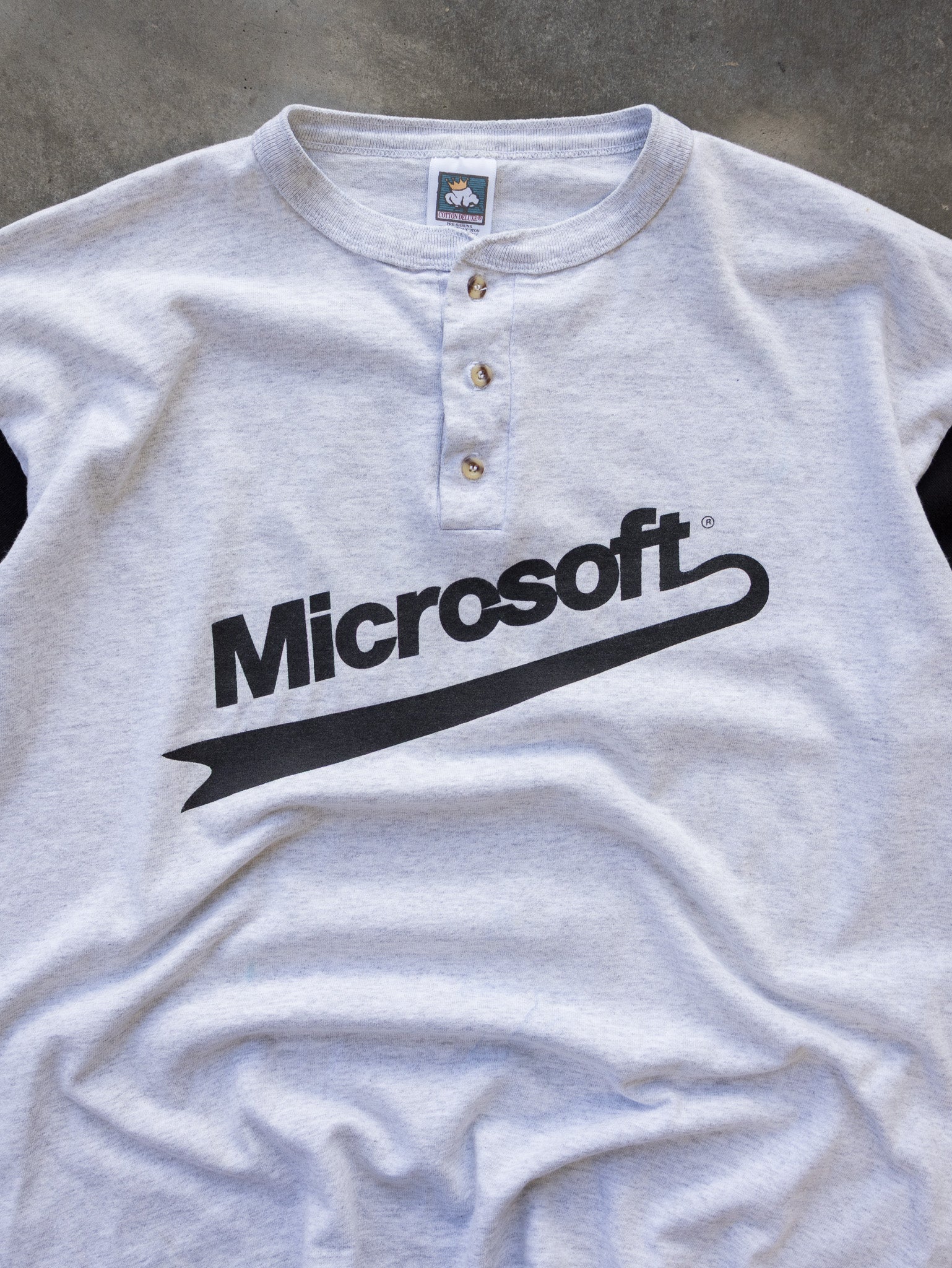 Vintage Microsoft Henley Tee (XL)