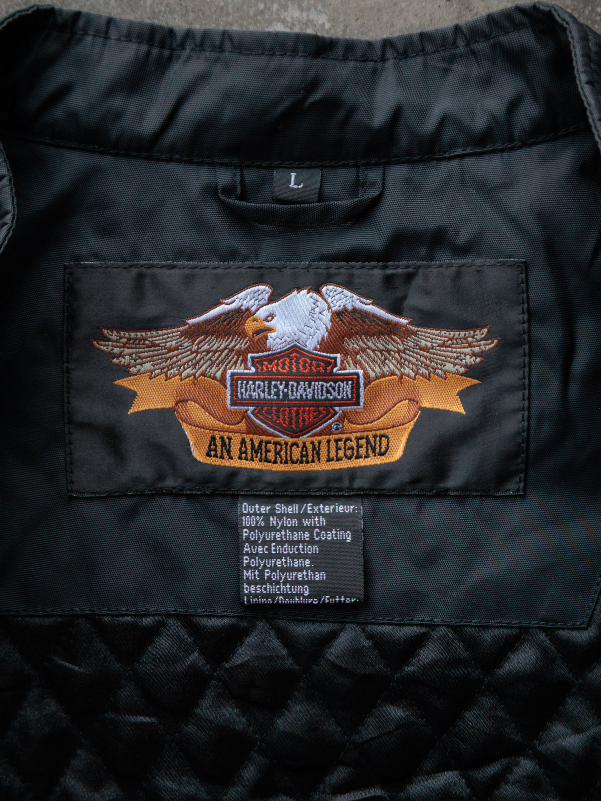 Vintage Black Harley-Davidson Cafe Racer Jacket (L)