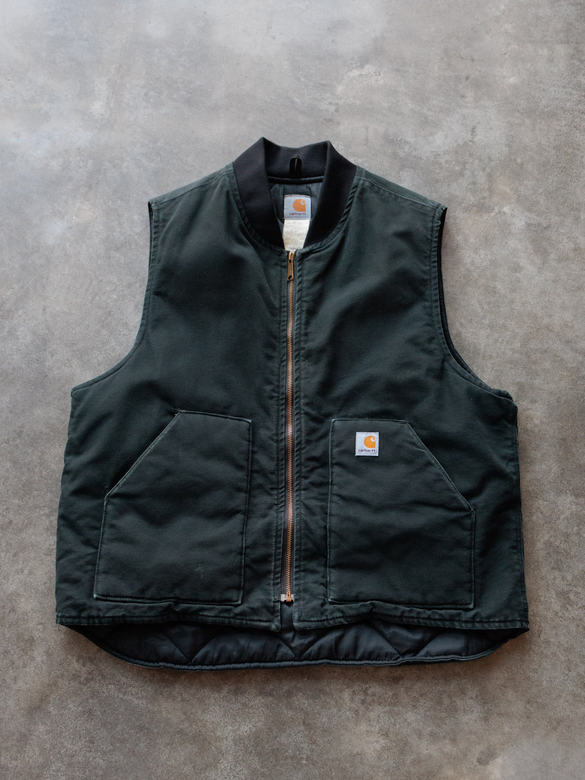 Vintage Black Carhartt Duck Vest (XL)