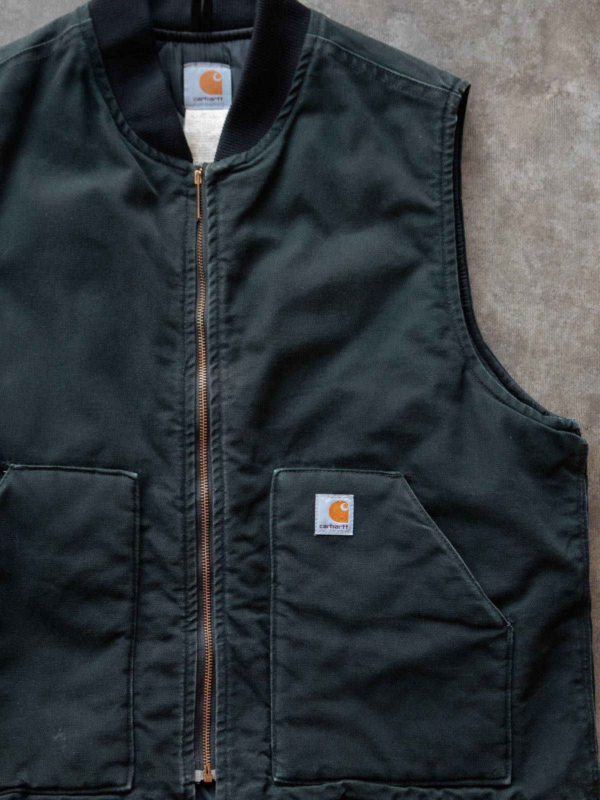 Vintage Black Carhartt Duck Vest (XL)
