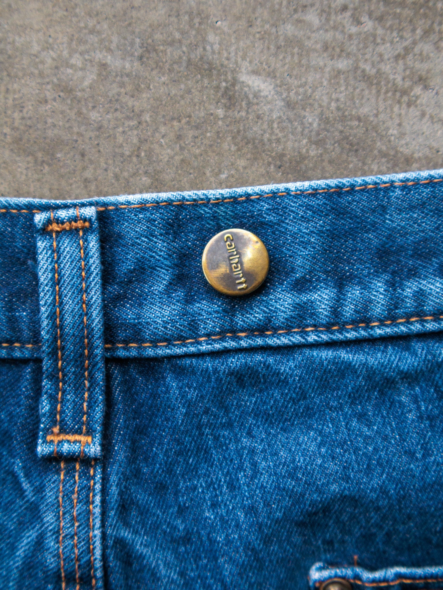 Vintage Blue Carhartt Double Knee Carpenter Jeans (W36)