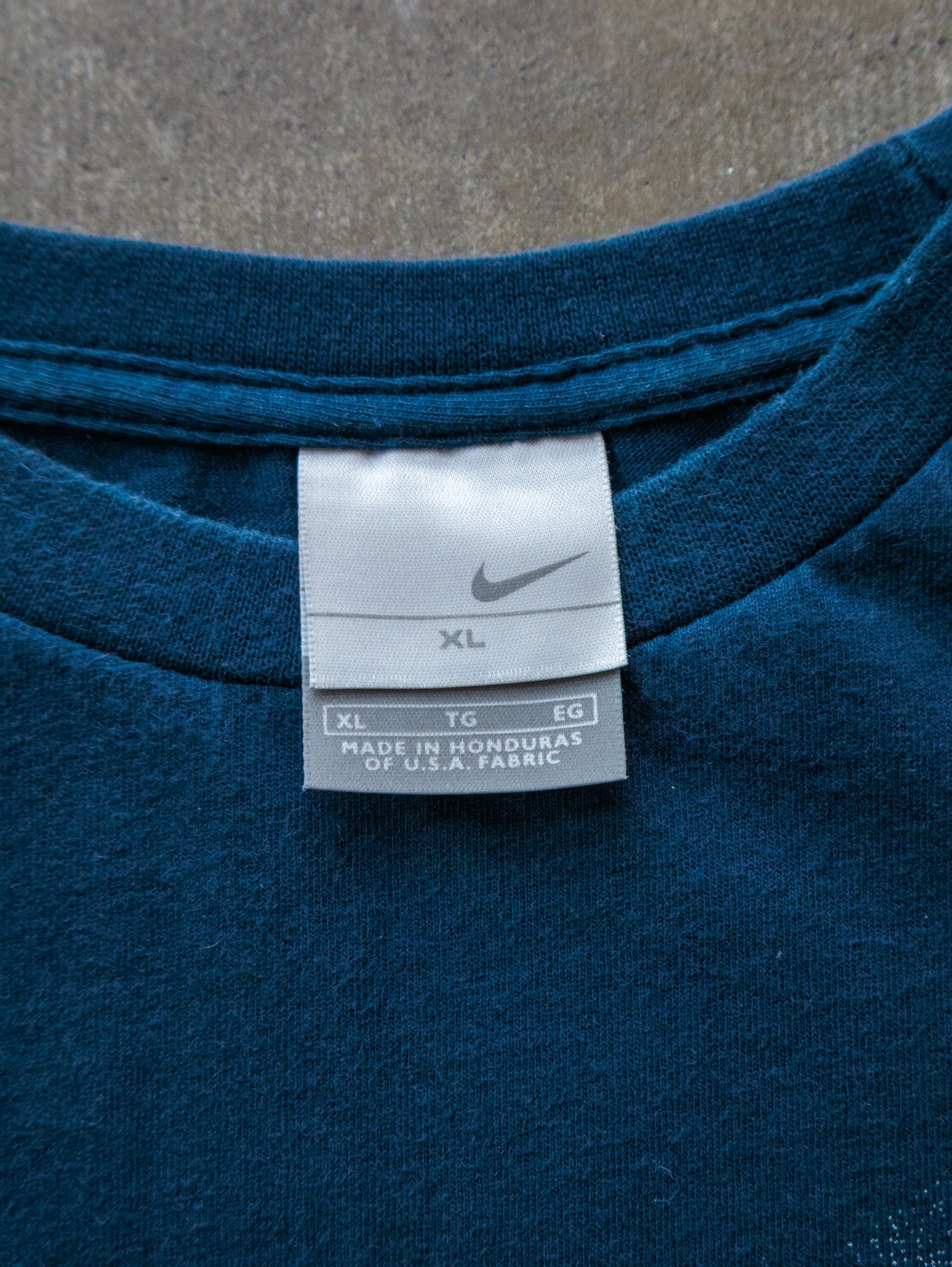 Vintage 00s Teal Nike Swoosh Graphic Tee (XL)