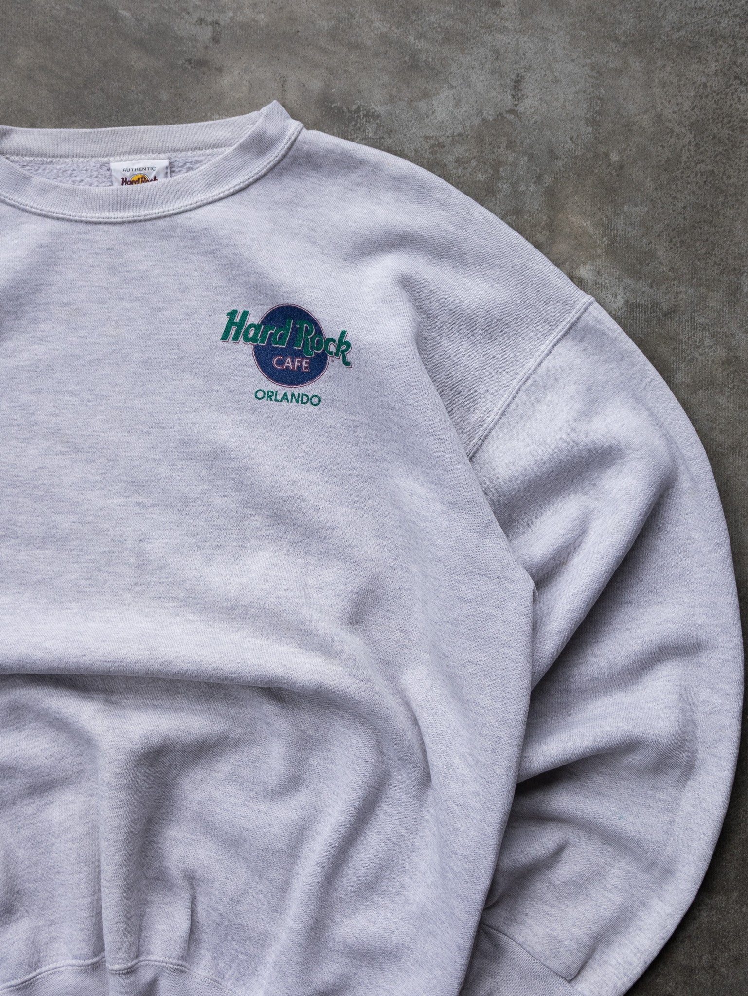 Vintage 90s Grey Hard Rock Cafe Orlando Sweatshirt (XL)