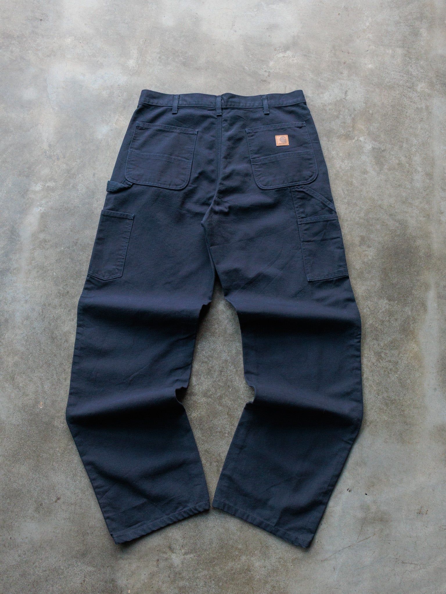 Navy Carhartt Carpenter Pants (W35)