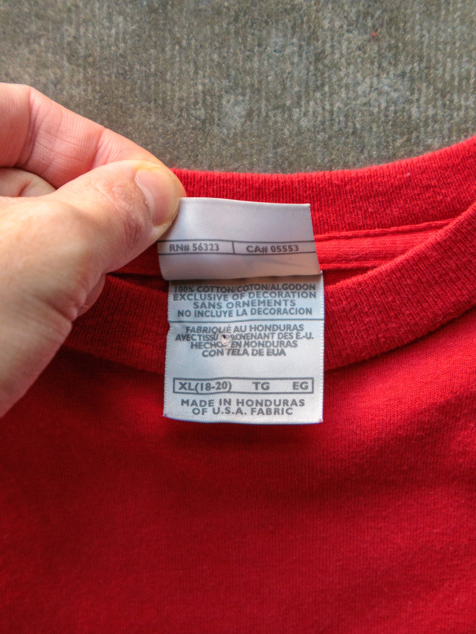 Vintage 00s Red Nike Flame Long Sleeve (18-20Y)