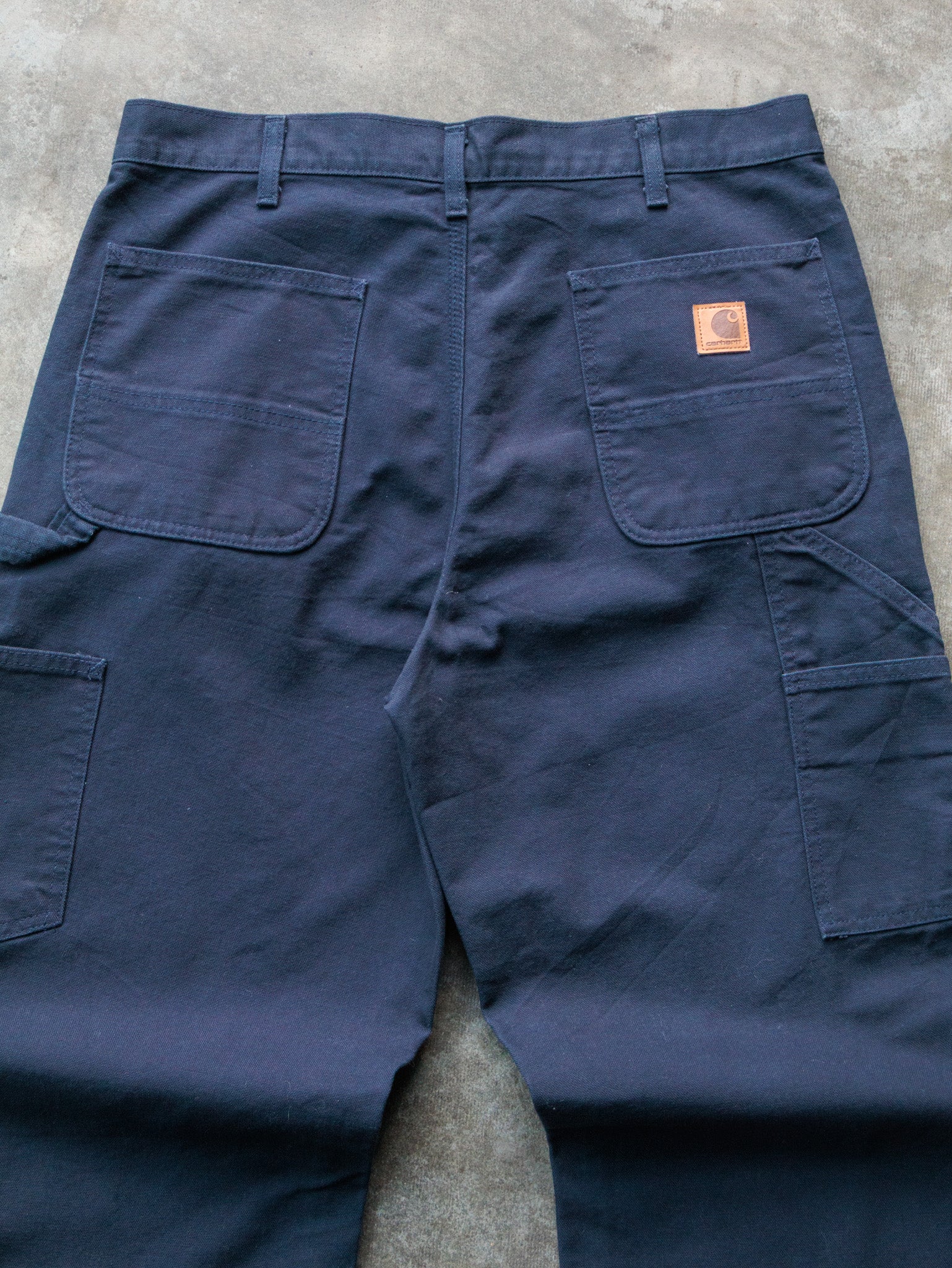 Navy Carhartt Carpenter Pants (W35)