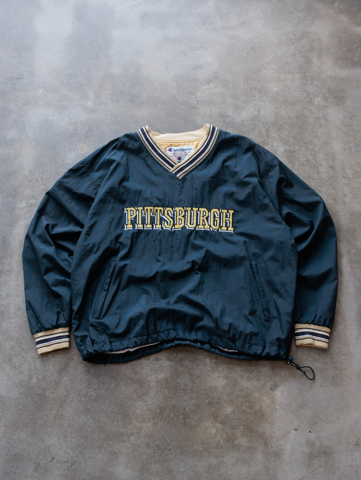 Vintage 90s Navy Champion Pittsburgh Panthers Pullover Jacket (XL)
