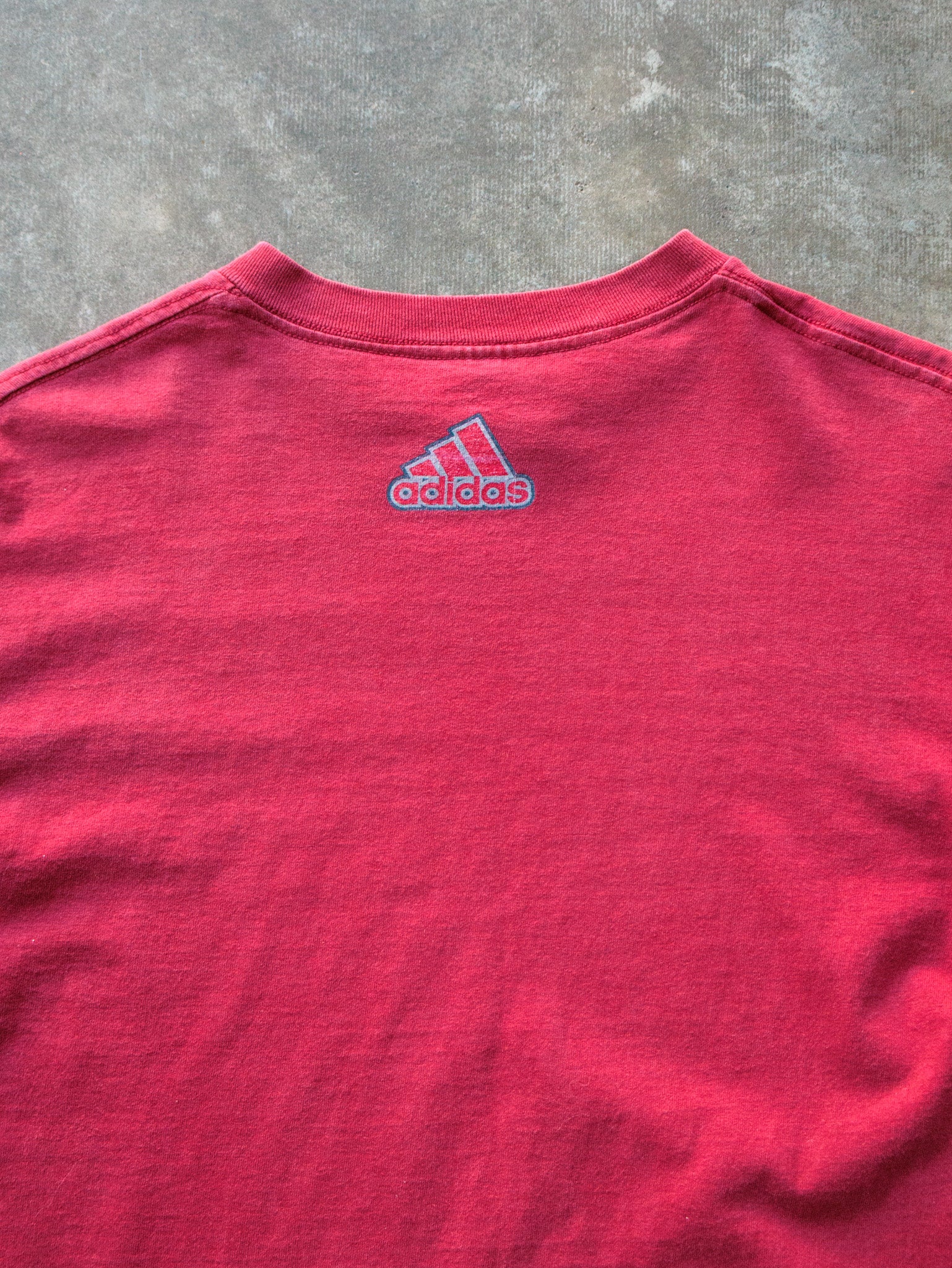 Vintage 90s Red Adidas Graphic Tee (S)