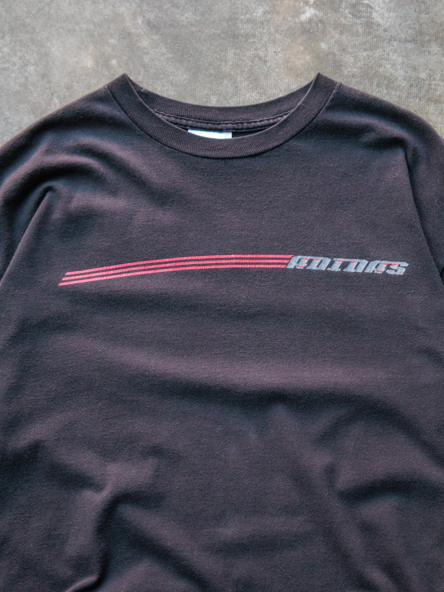 Vintage 00s Faded Black Adidas Graphic Tee (M)