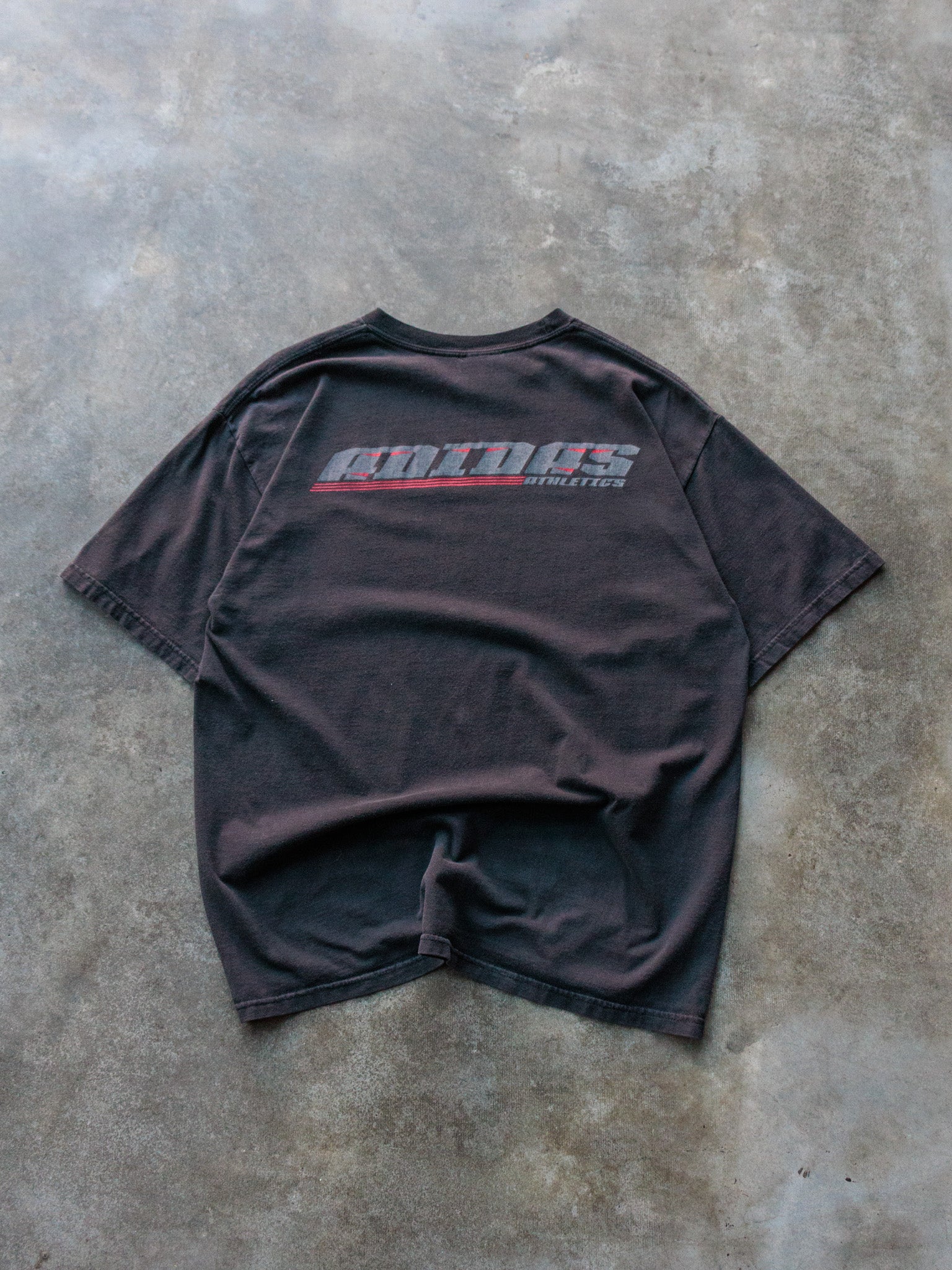 Vintage 00s Faded Black Adidas Graphic Tee (M)