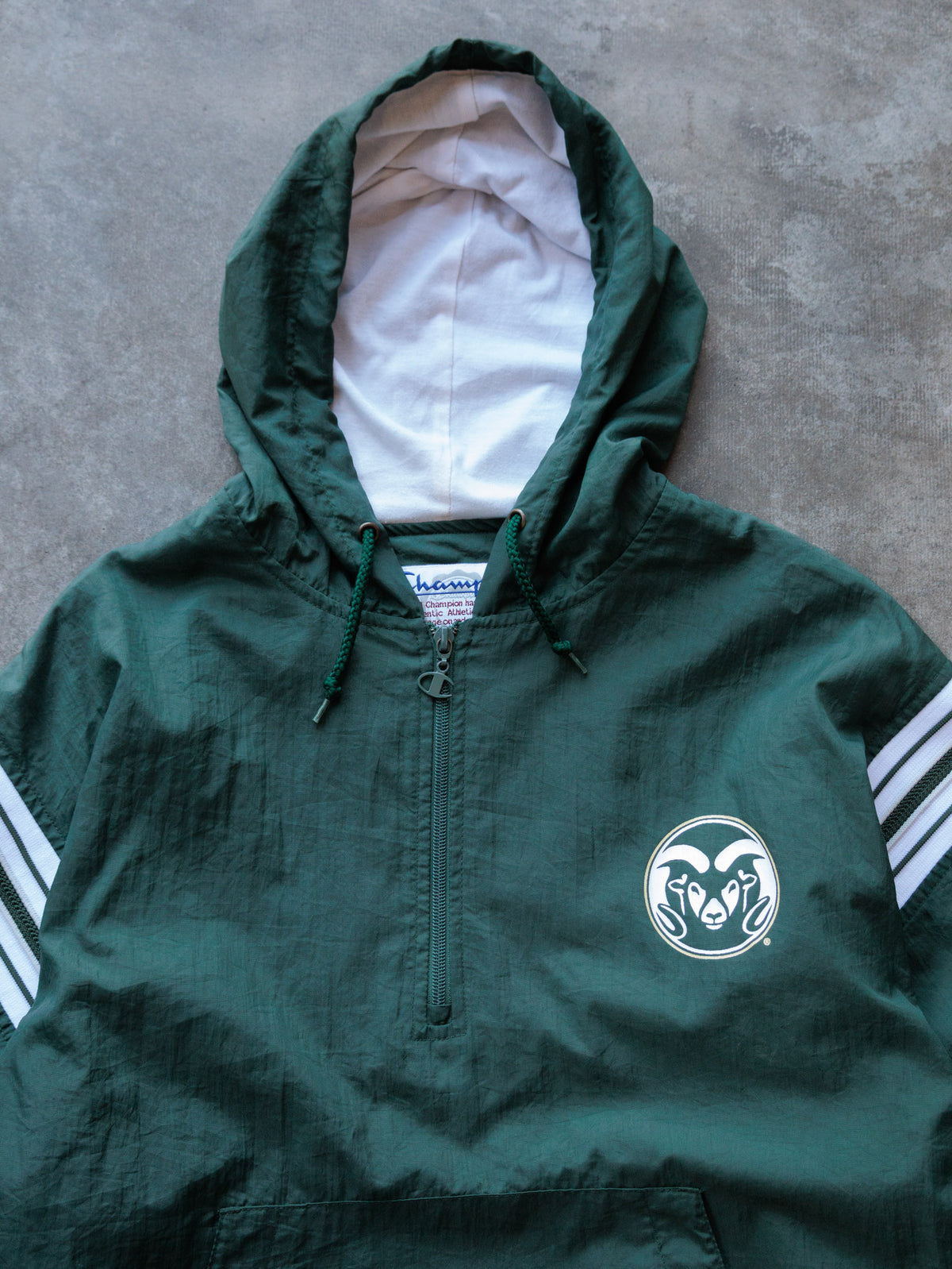 Vintage 90s Green Champion CSU Rams Windbreaker (S)