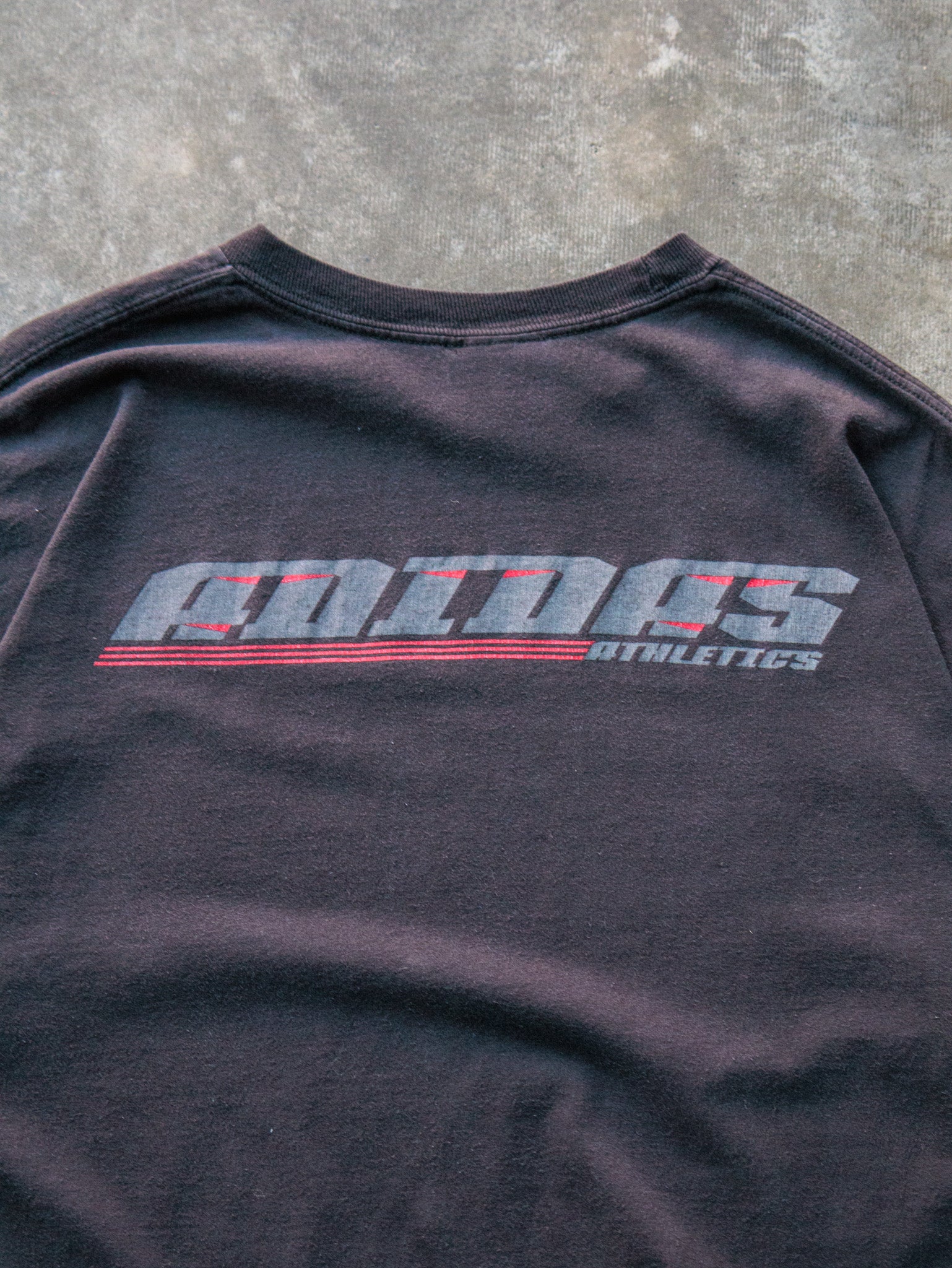 Vintage 00s Faded Black Adidas Graphic Tee (M)
