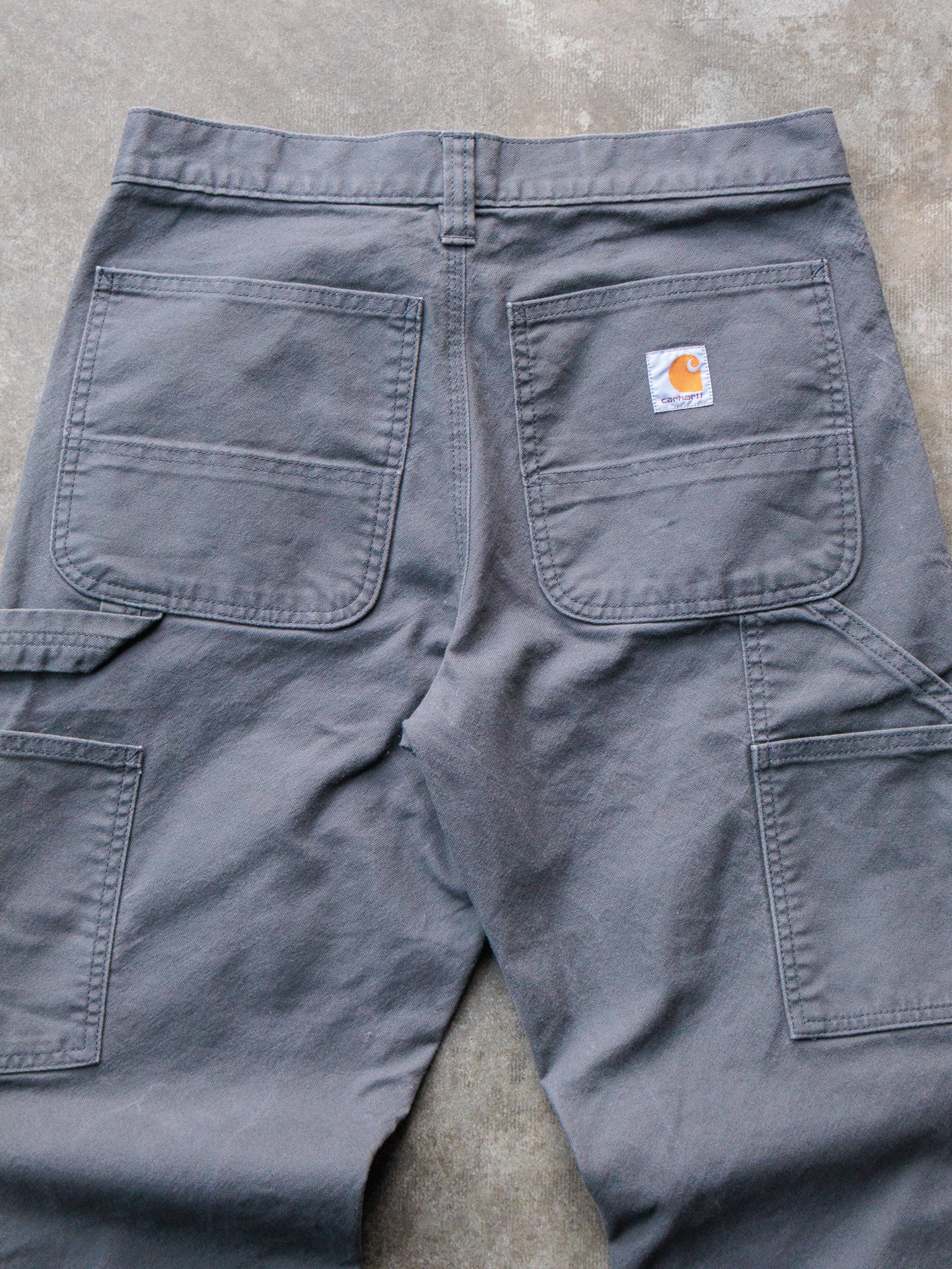 Vintage Grey Carhartt Double Knee Carpenter Pants (W36)