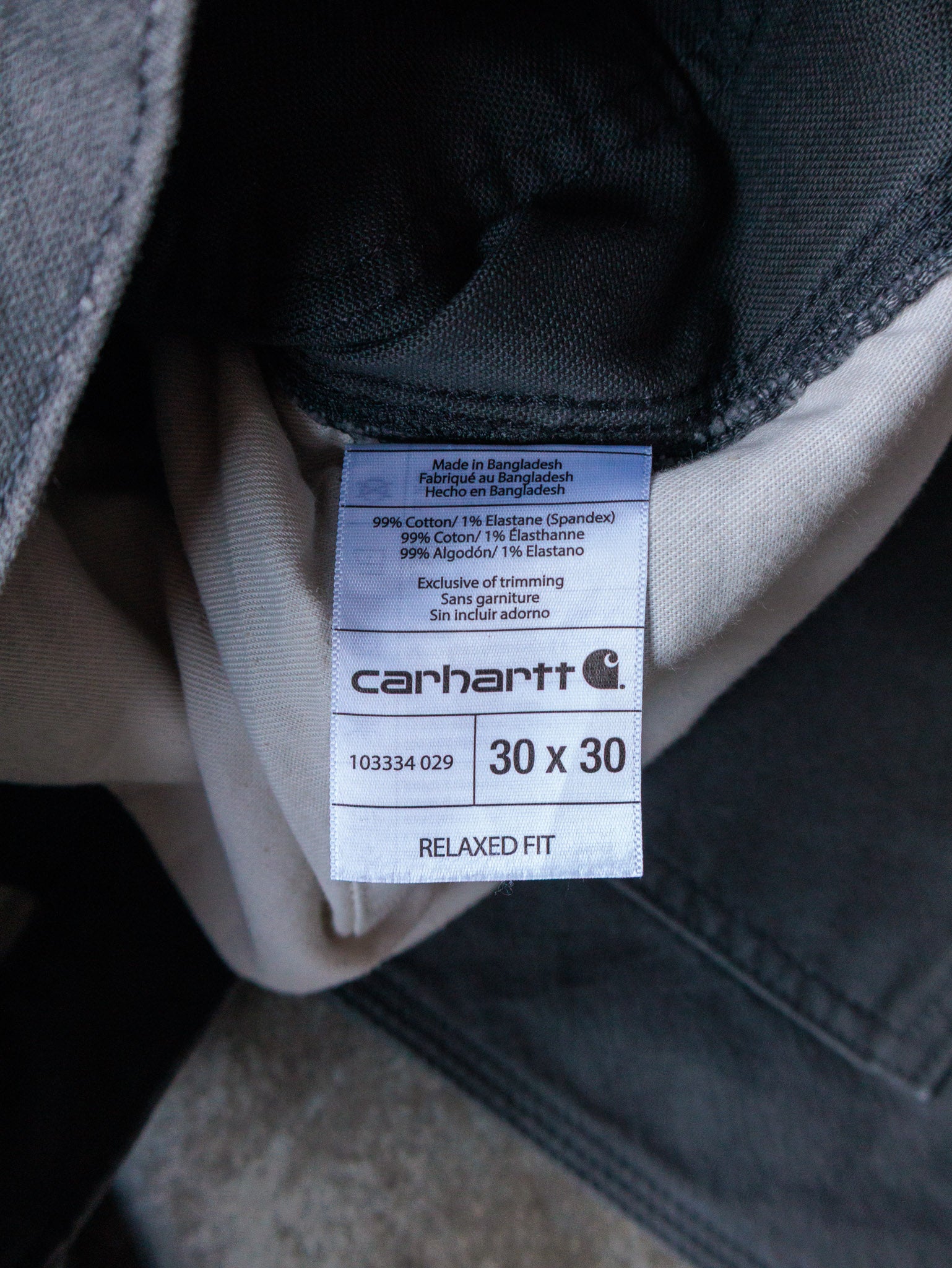 Vintage Grey Carhartt Double Knee Carpenter Pants (W36)