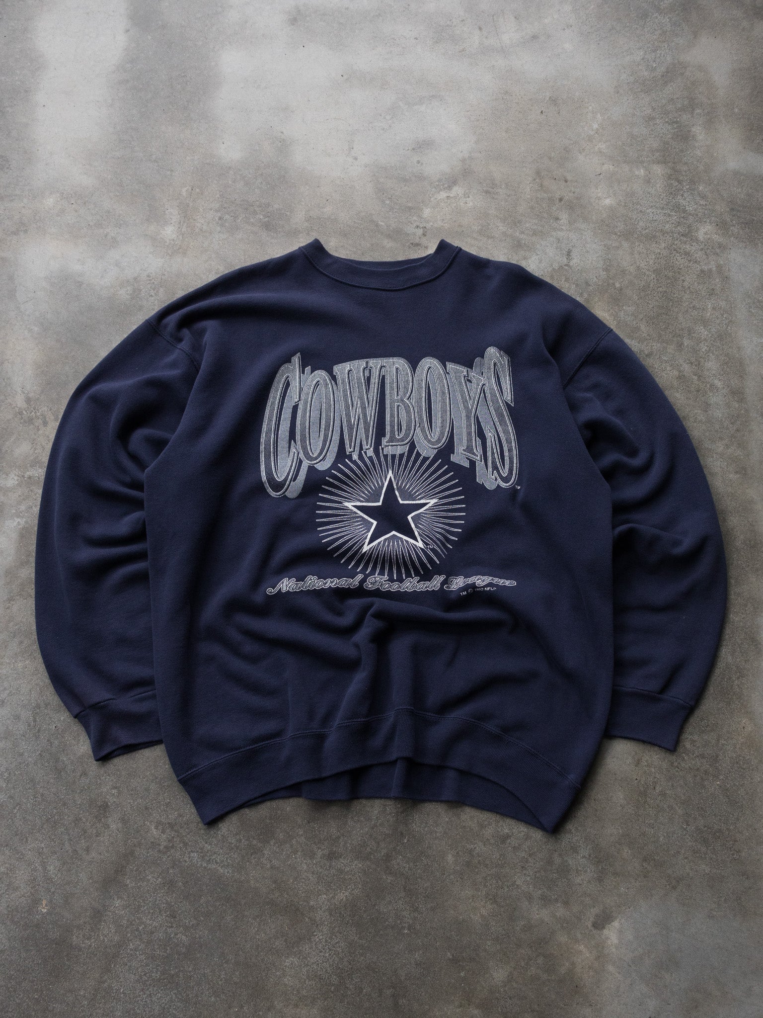Vintage 1992 Navy Dallas Cowboys Sweatshirt (2XL)