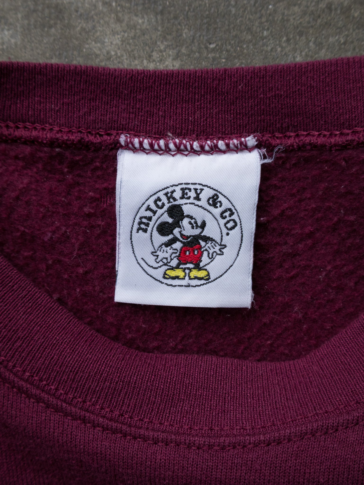 Vintage 90s Maroon Disney Mickey Mouse Sweatshirt (L)