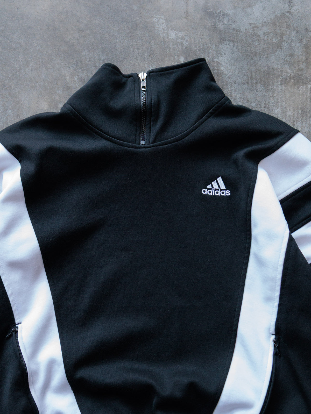 Vintage 90s Black Adidas Colourblock Track Jacket (S)