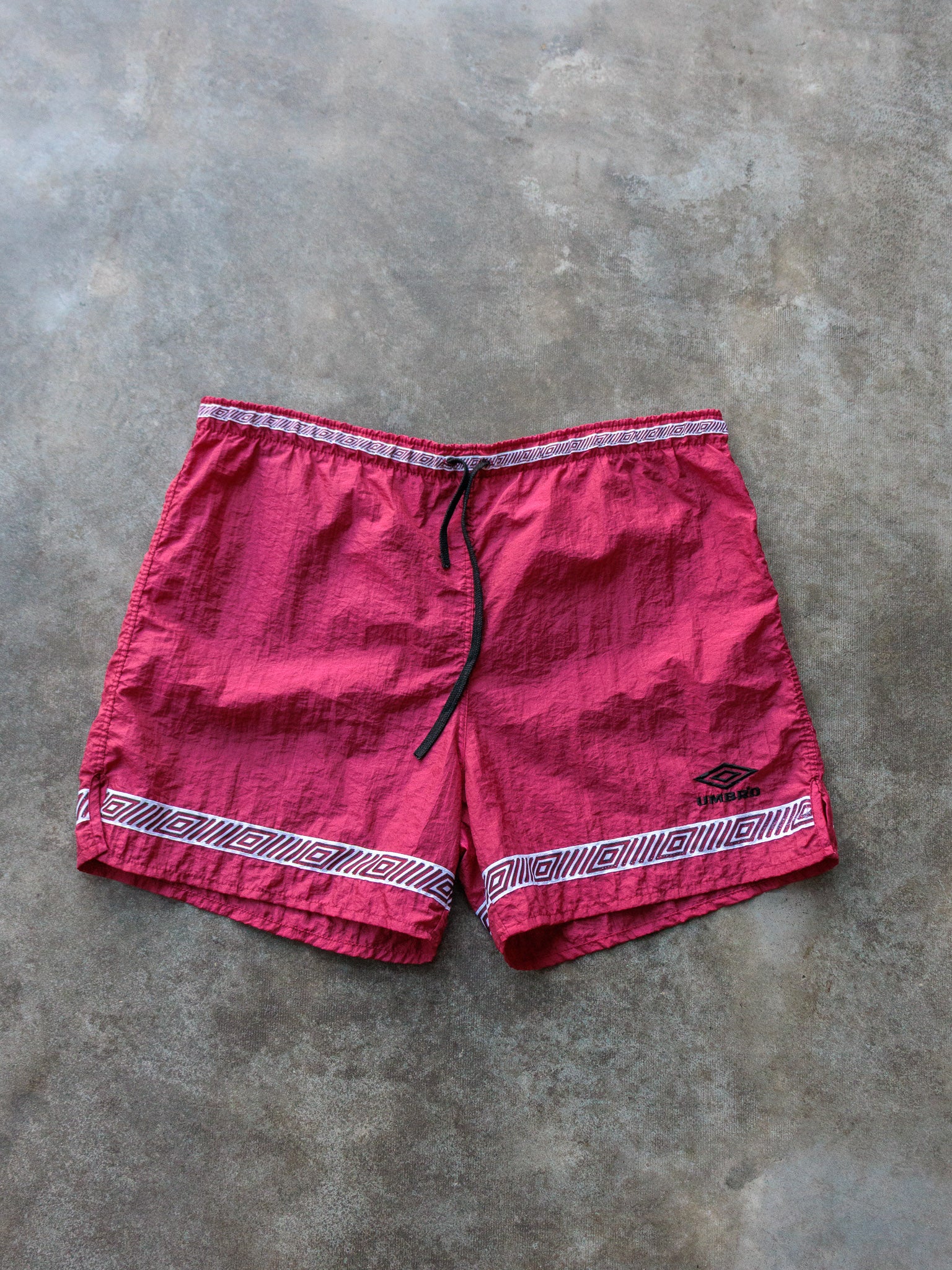 Vintage 90s Maroon Umbro Swim Shorts (L)