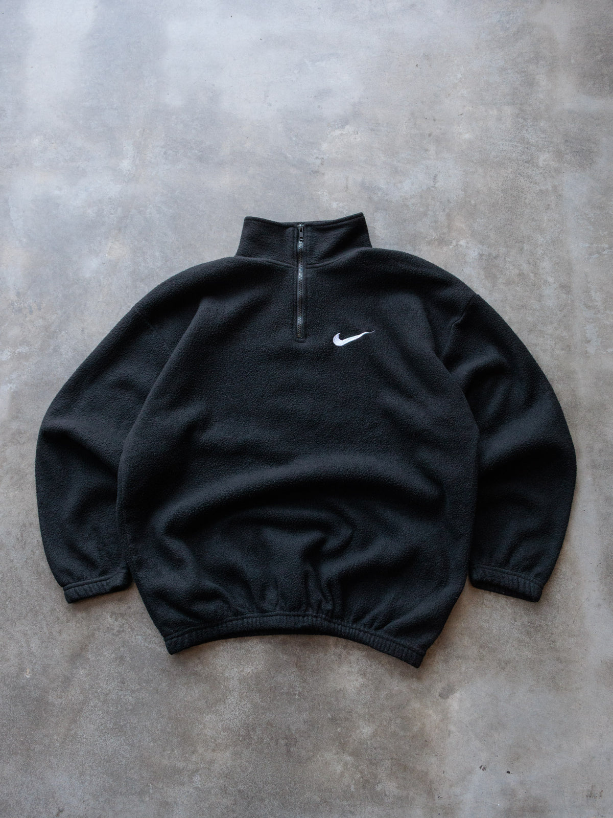 Vintage 90s Black Nike Fleece Quarter Zip (XL)