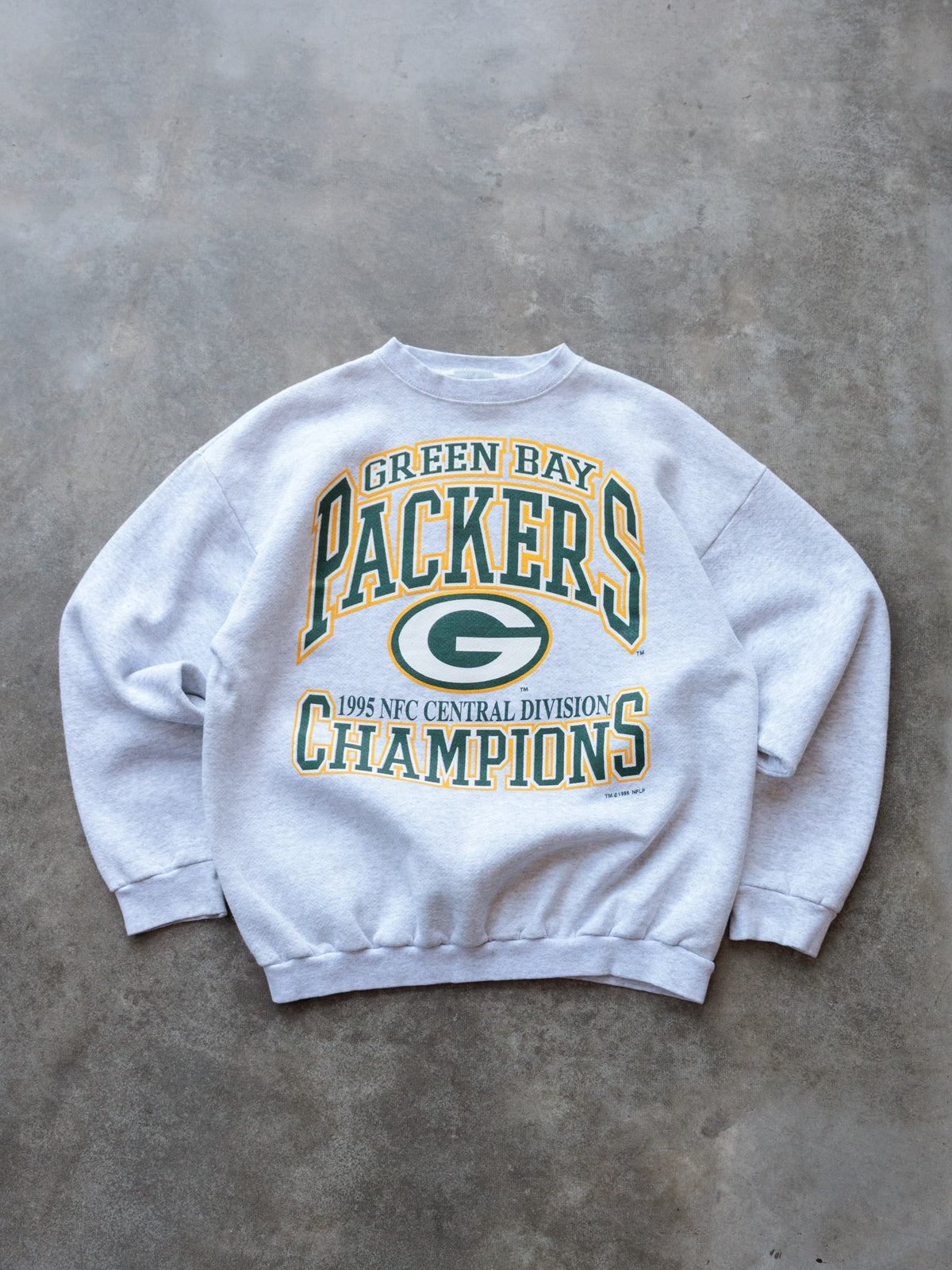 Vintage 90s Grey Green Bay Packers Sweatshirt (L)
