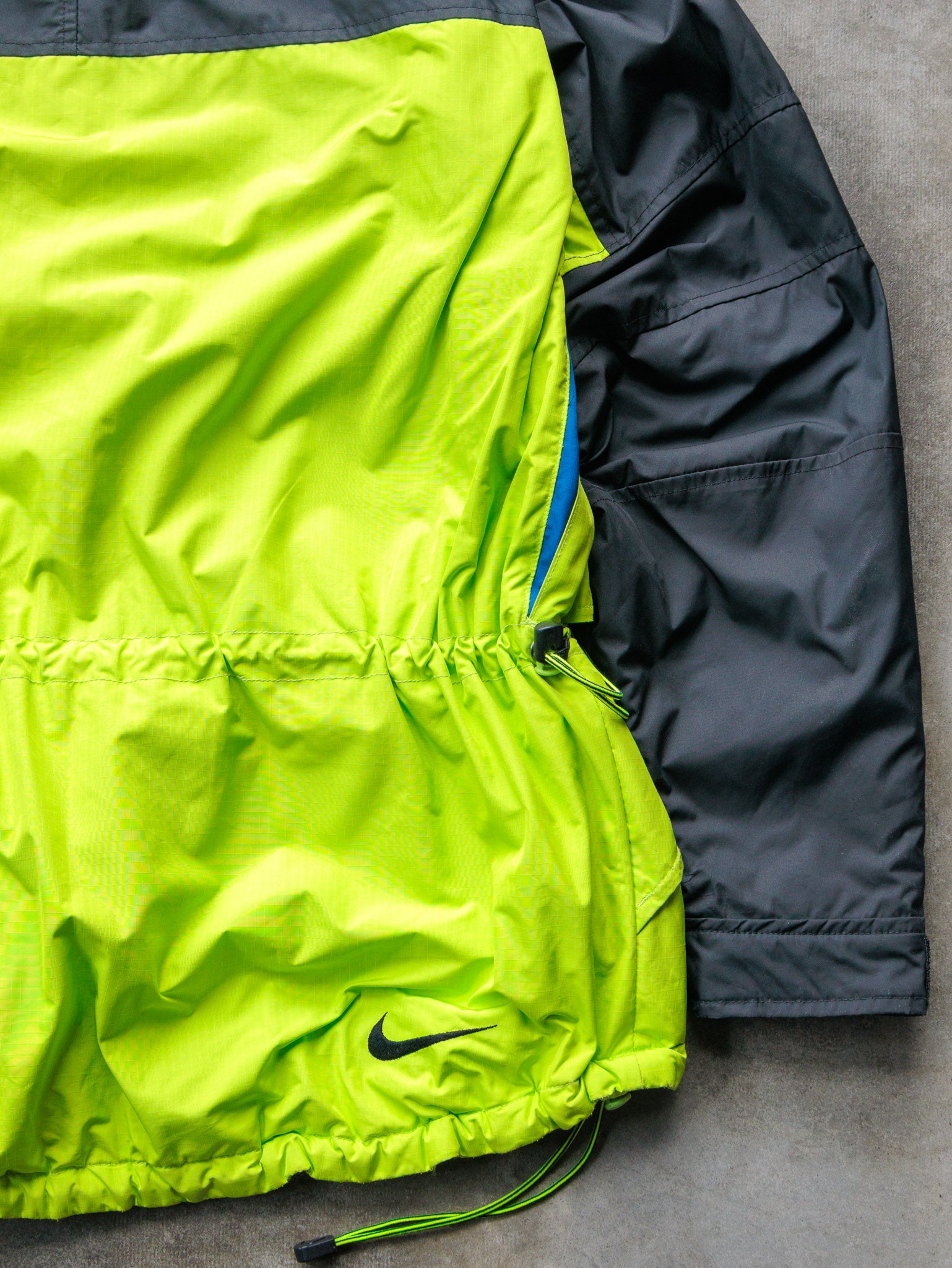 Vintage 00s Grey & Lime Nike ACG Clima-FIT Hooded Anorak Jacket (L)