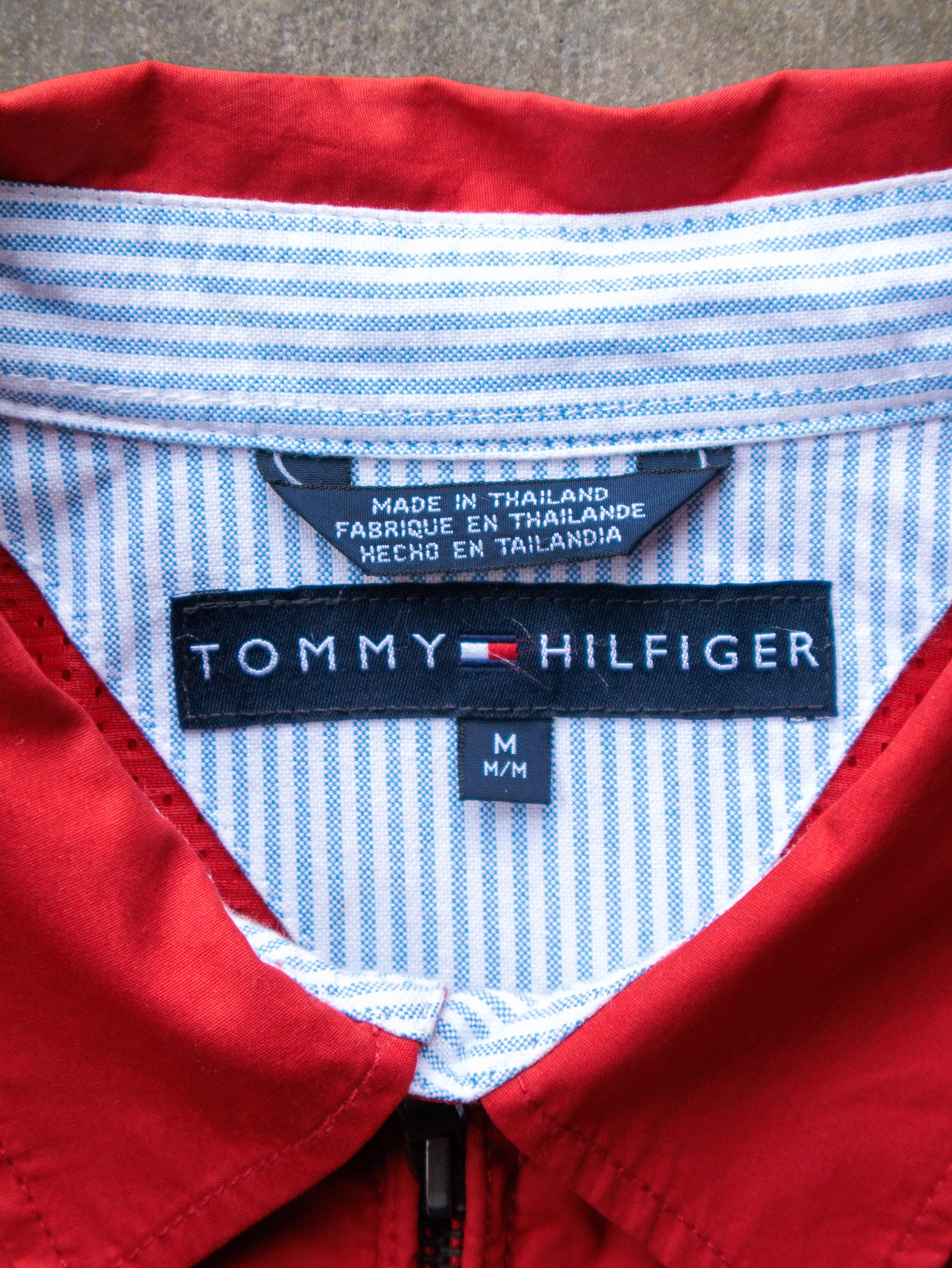 Vintage 00s Red Tommy Hilfiger Harrington Jacket (M)
