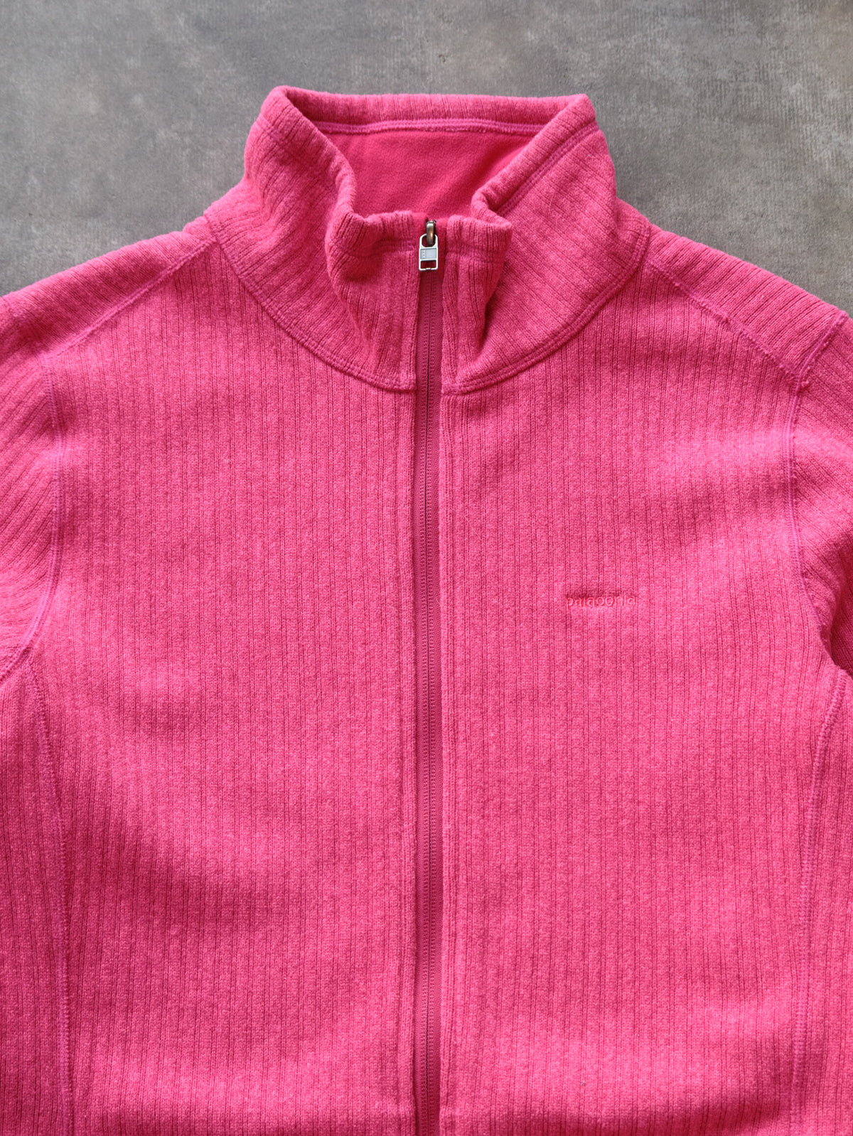 Vintage Pink Patagonia Fleece Jacket (Women's XL)