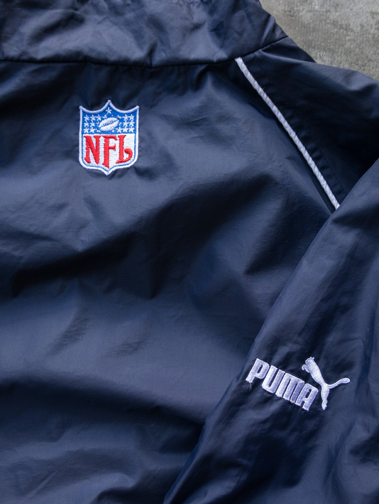Vintage 00s Navy Puma St. Louis Rams Shell Jacket (L)