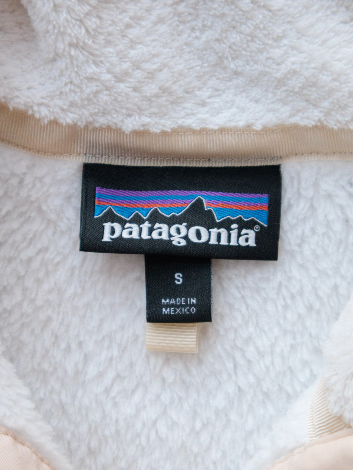 Vintage White Patagonia Snap-T Fleece Quarter Zip (S)