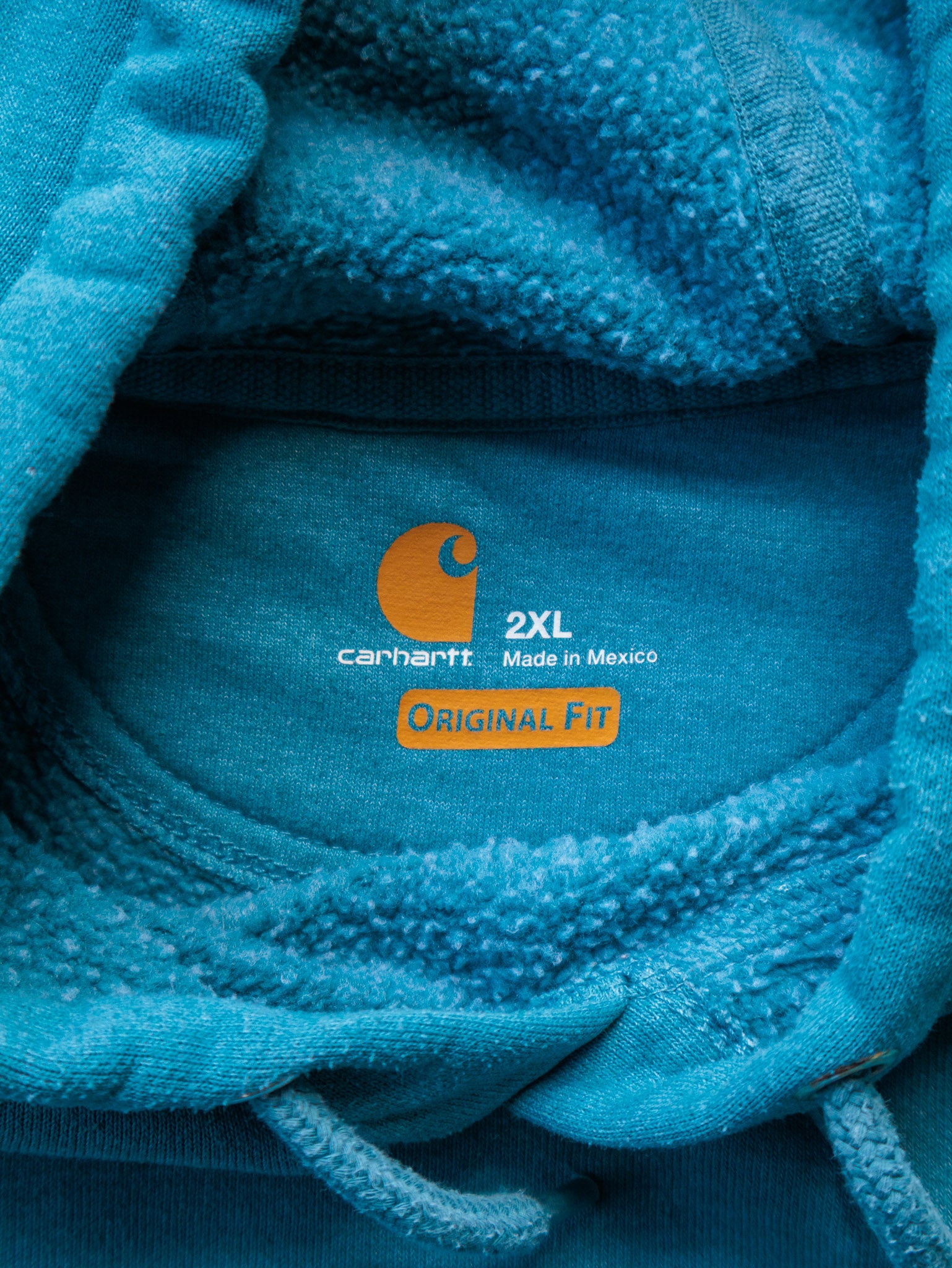 Vintage Blue Carhartt Hoodie (2XL)