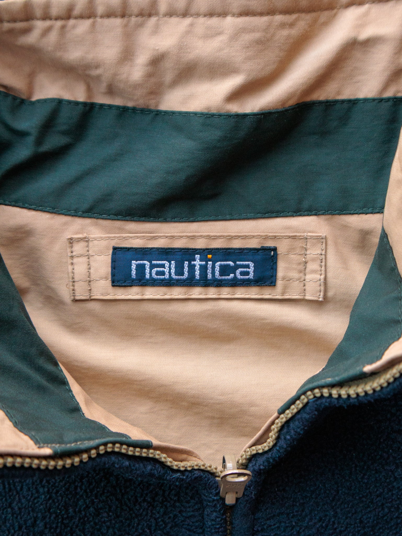 Vintage 90s Navy & Beige Reversible Nautica Jacket (2XL)