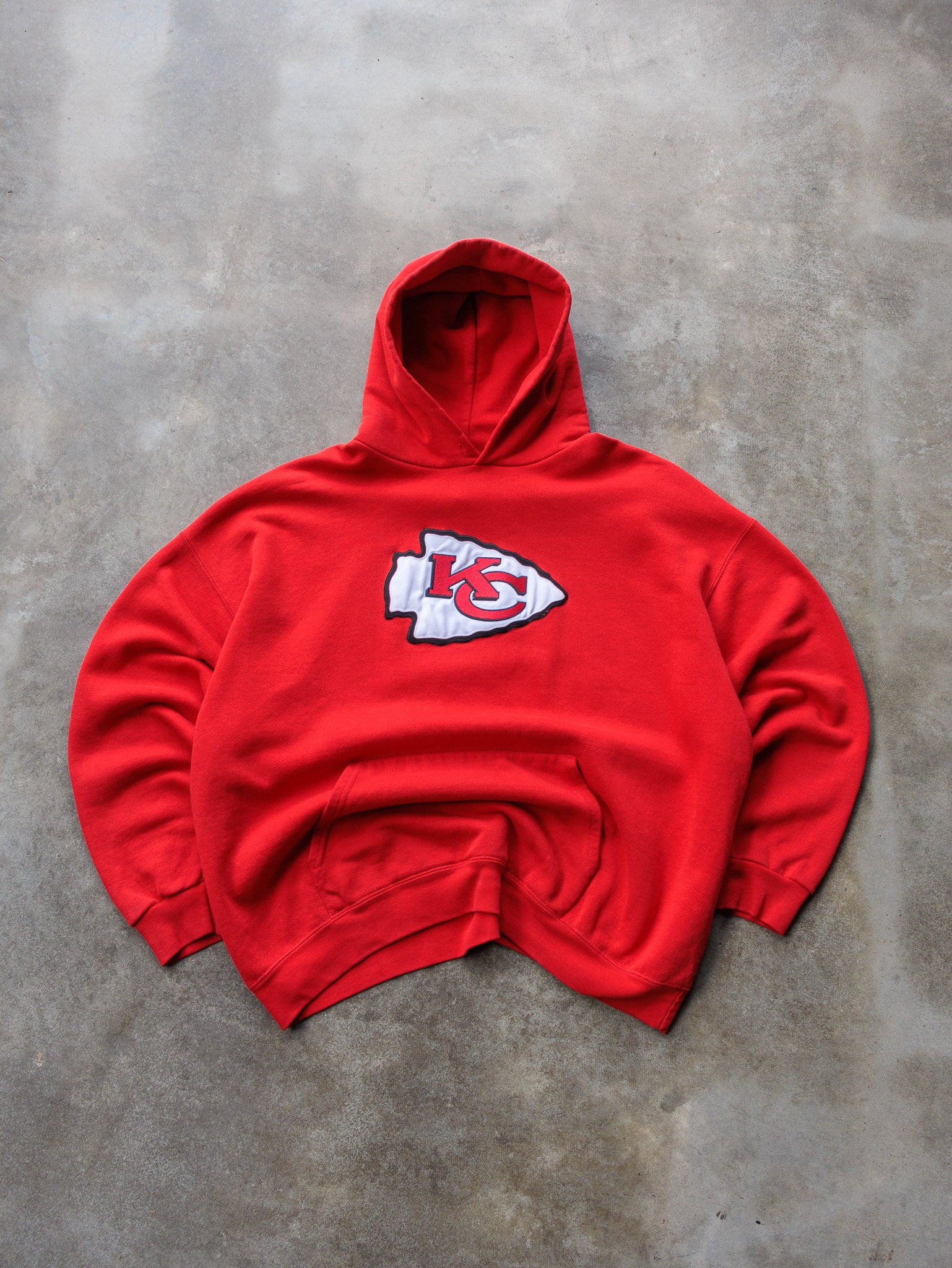 Vintage 00s Red Kansas City Chiefs Hoodie (2XL)