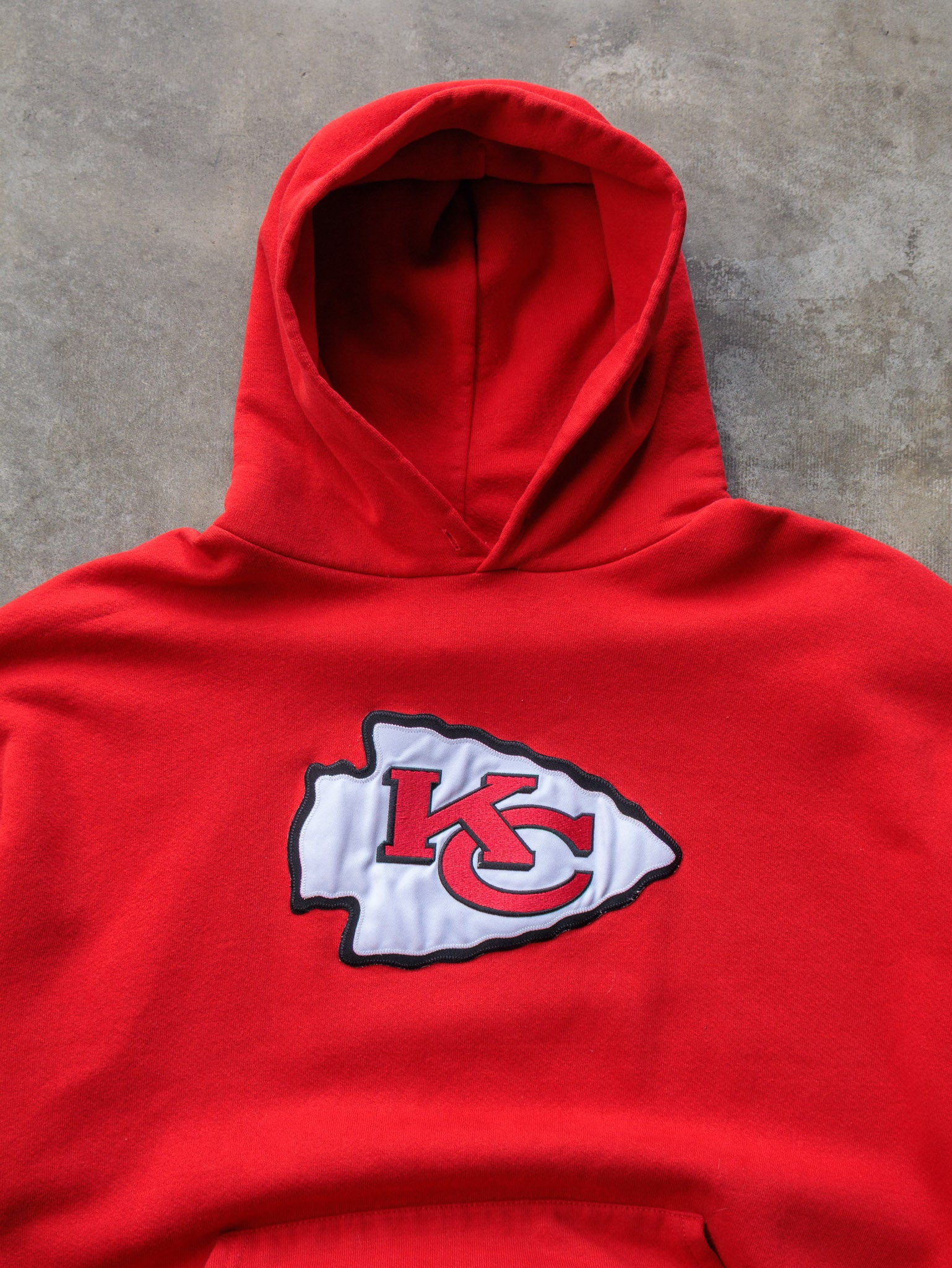 Vintage 00s Red Kansas City Chiefs Hoodie (2XL)