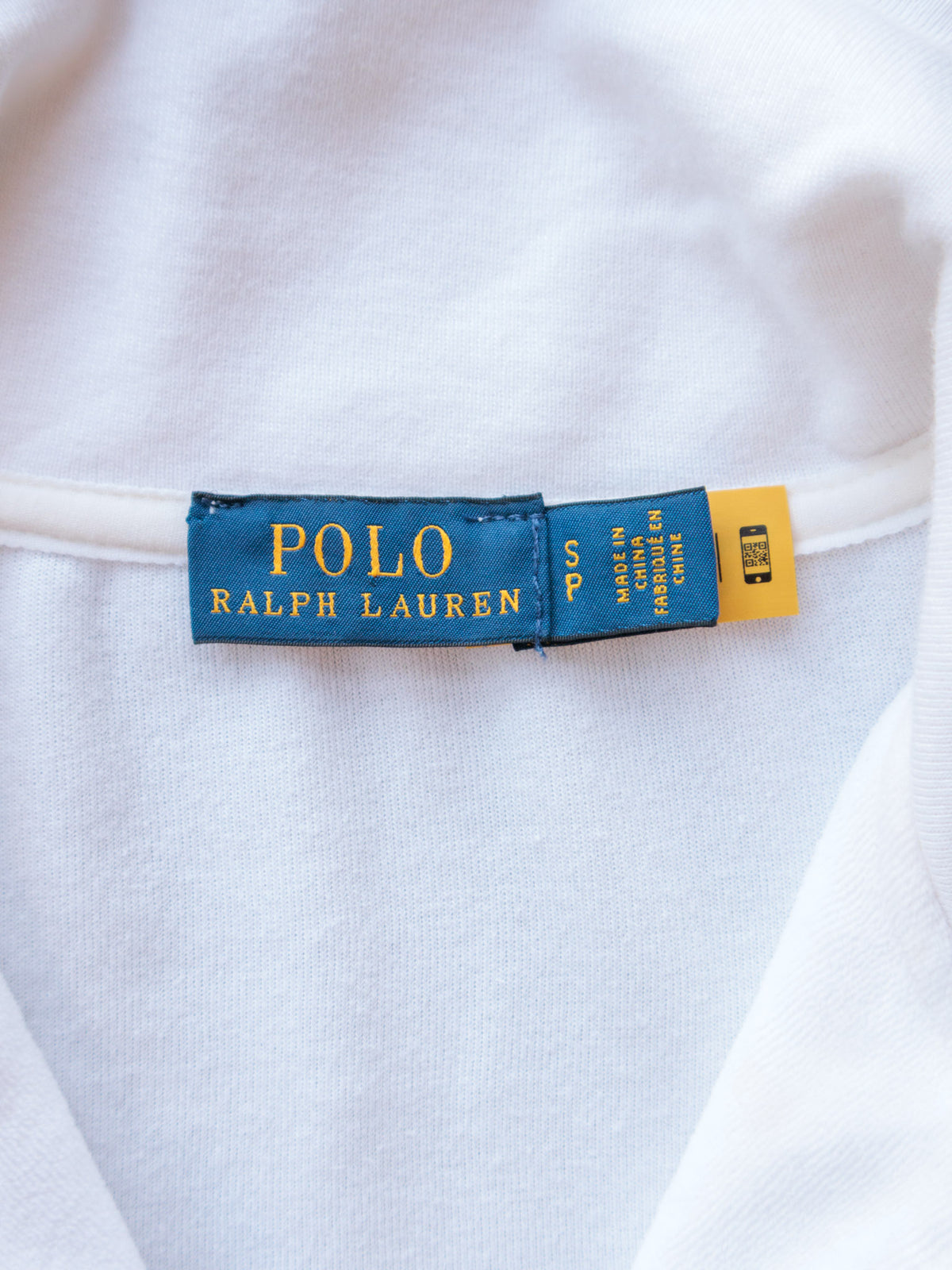 Vintage White Polo Ralph Lauren Velour Quarter Zip (S)