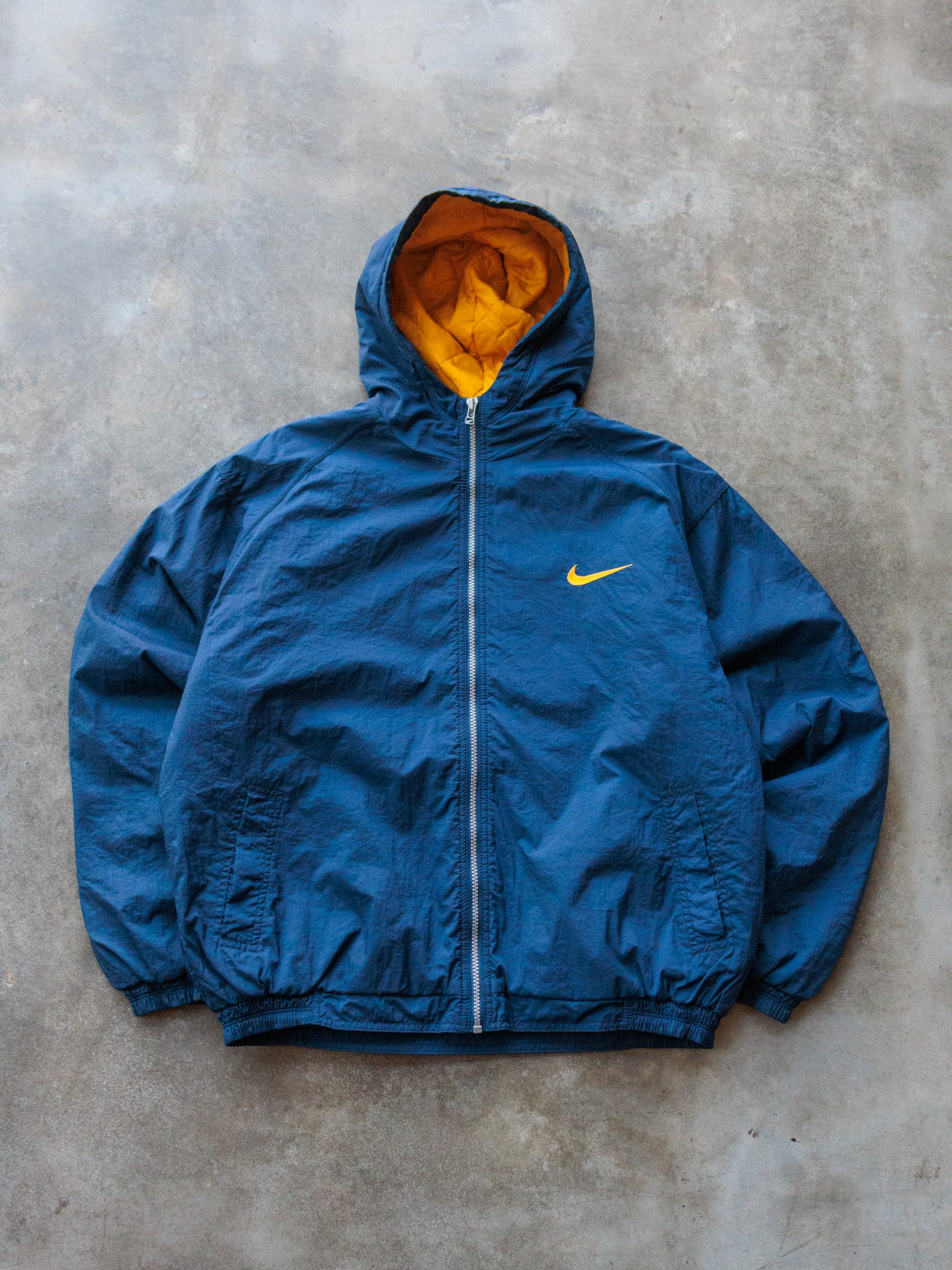 Vintage 90s Blue & Yellow Nike Quilted Jacket (18-20Y)