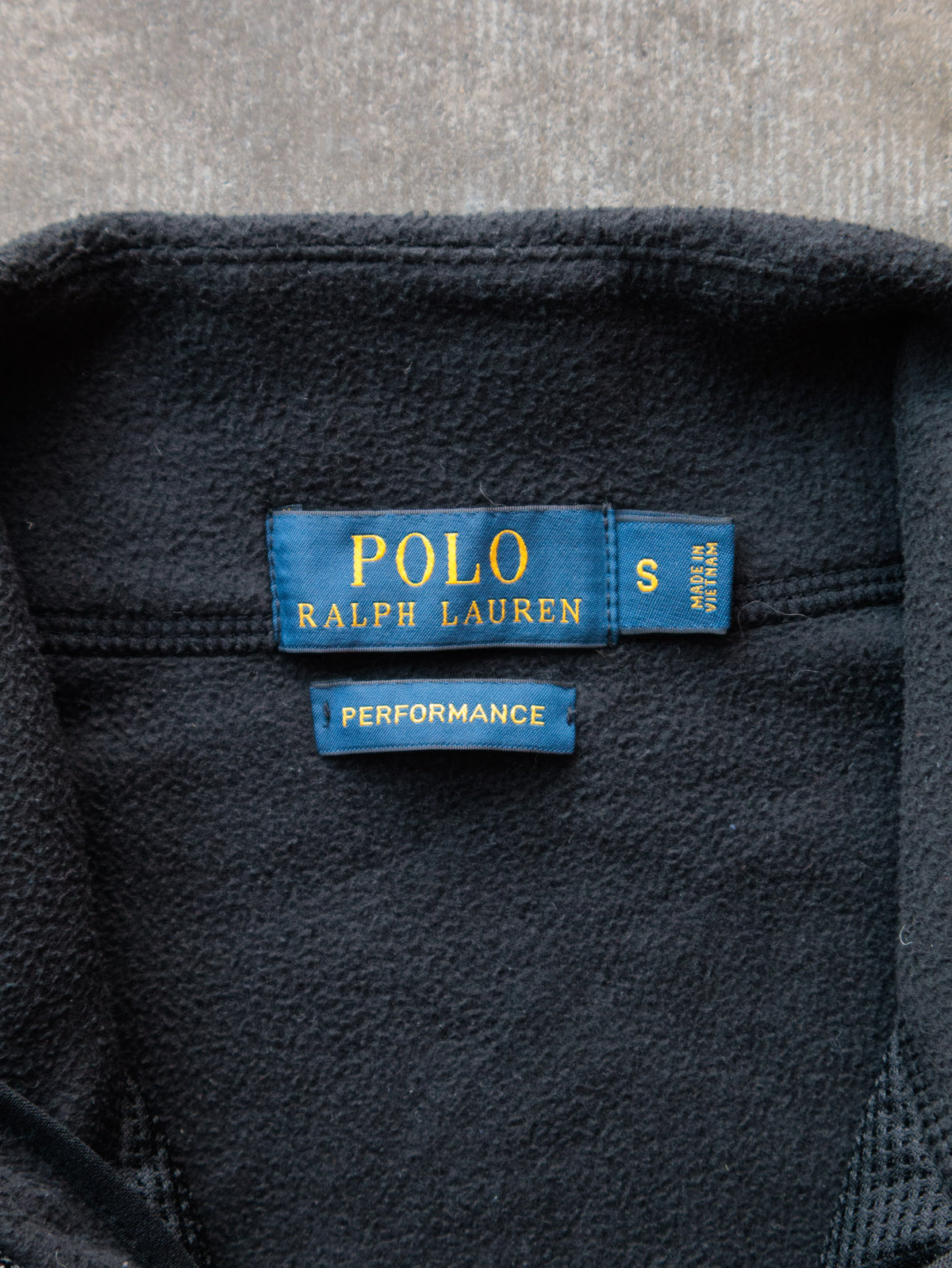 Vintage Black Polo Ralph Lauren Fleece Vest (S)