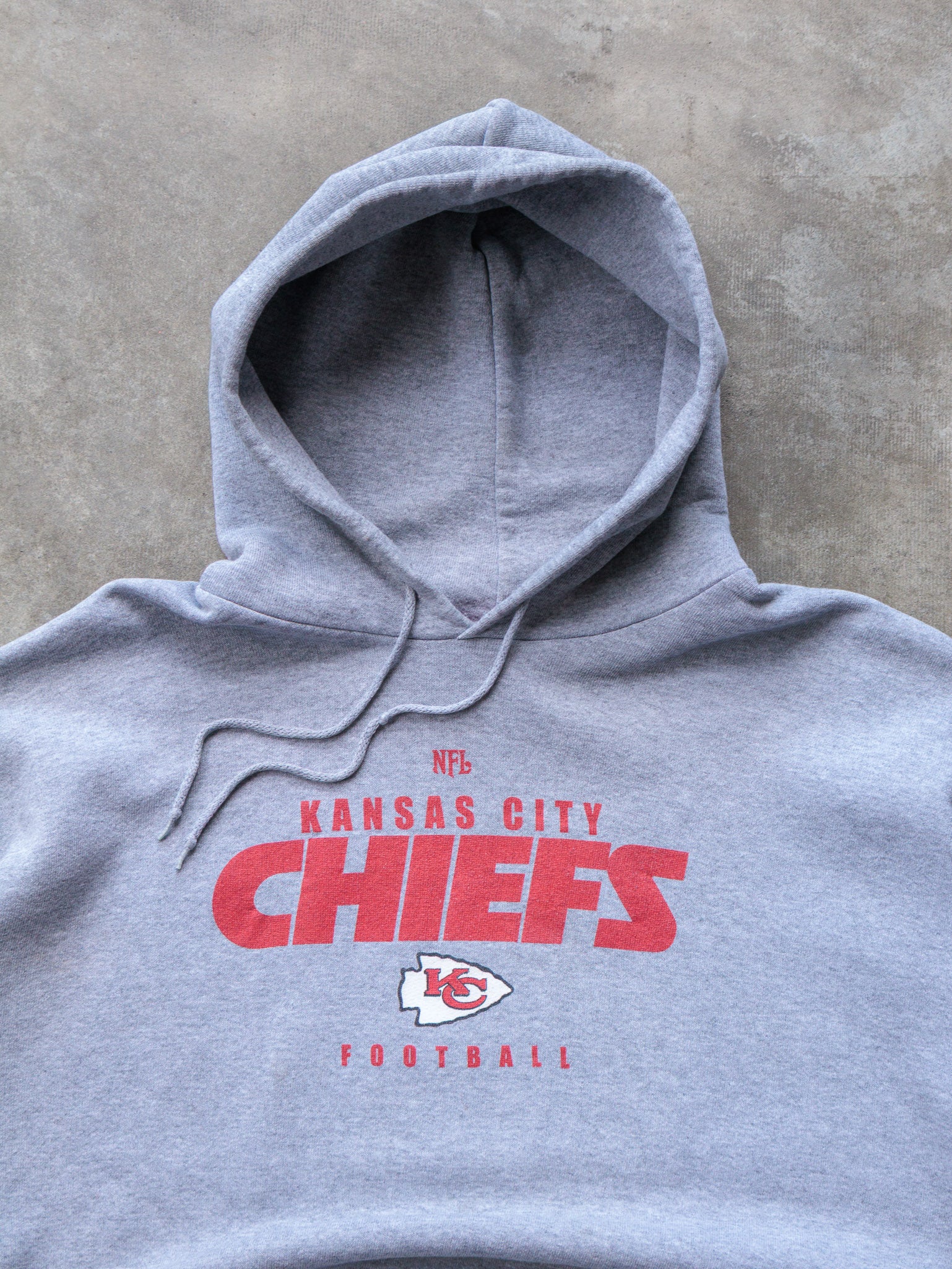 Vintage 00s Grey Kansas City Chiefs Hoodie (2XL)