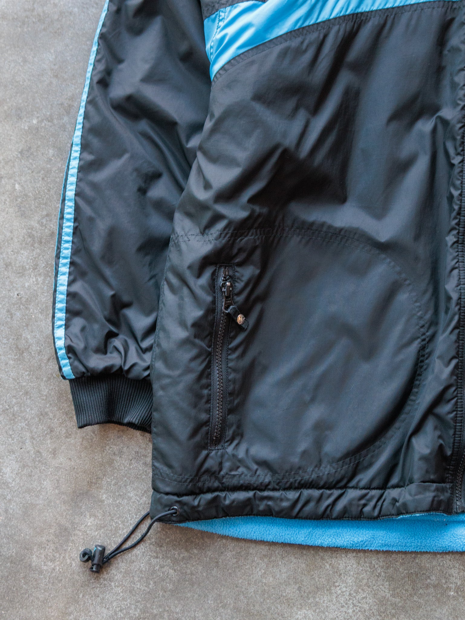 Vintage Black & Blue Reversible Adidas Jacket (XL)
