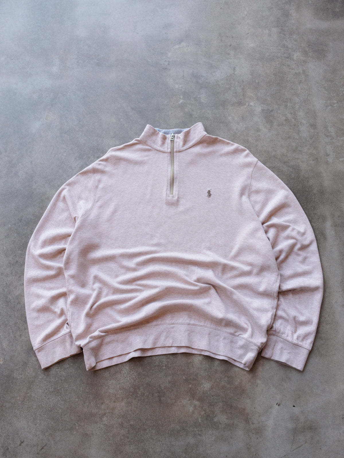 Beige Polo Ralph Lauren Quarter Zip (L)