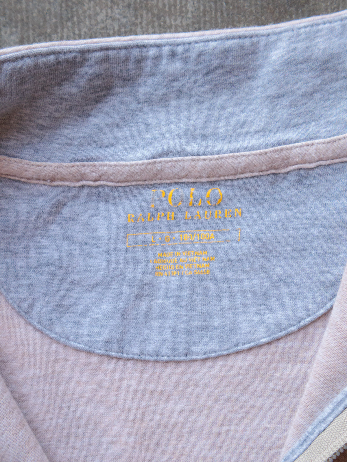 Beige Polo Ralph Lauren Quarter Zip (L)