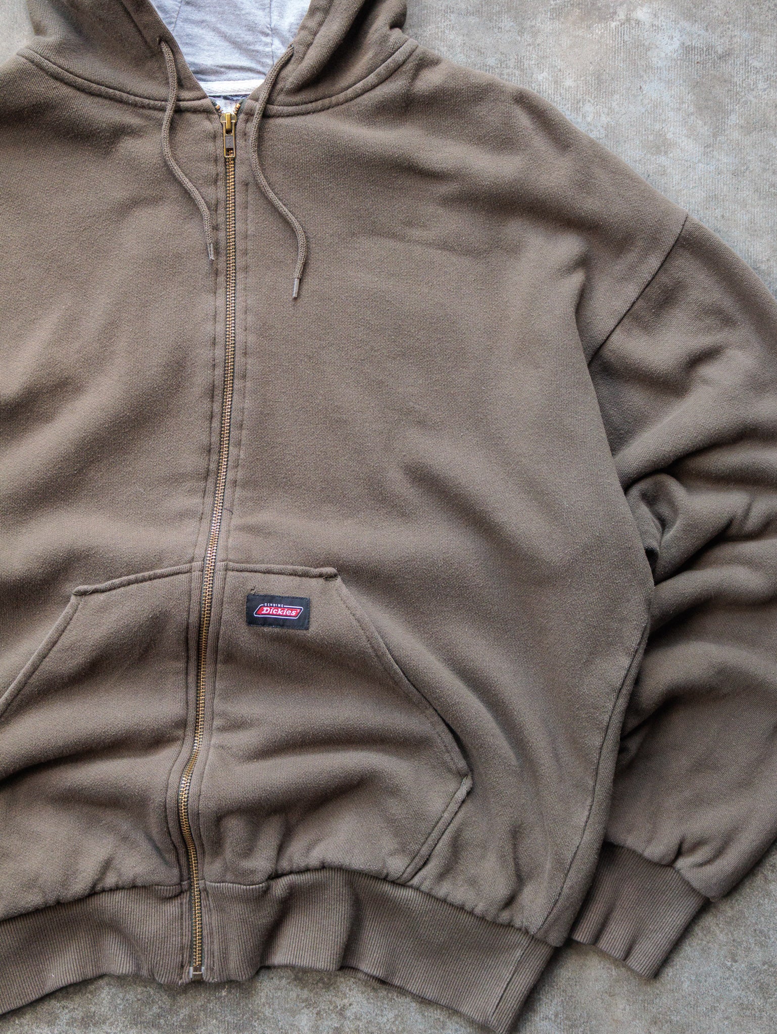 Vintage Brown Dickies Zip Hoodie (XL)