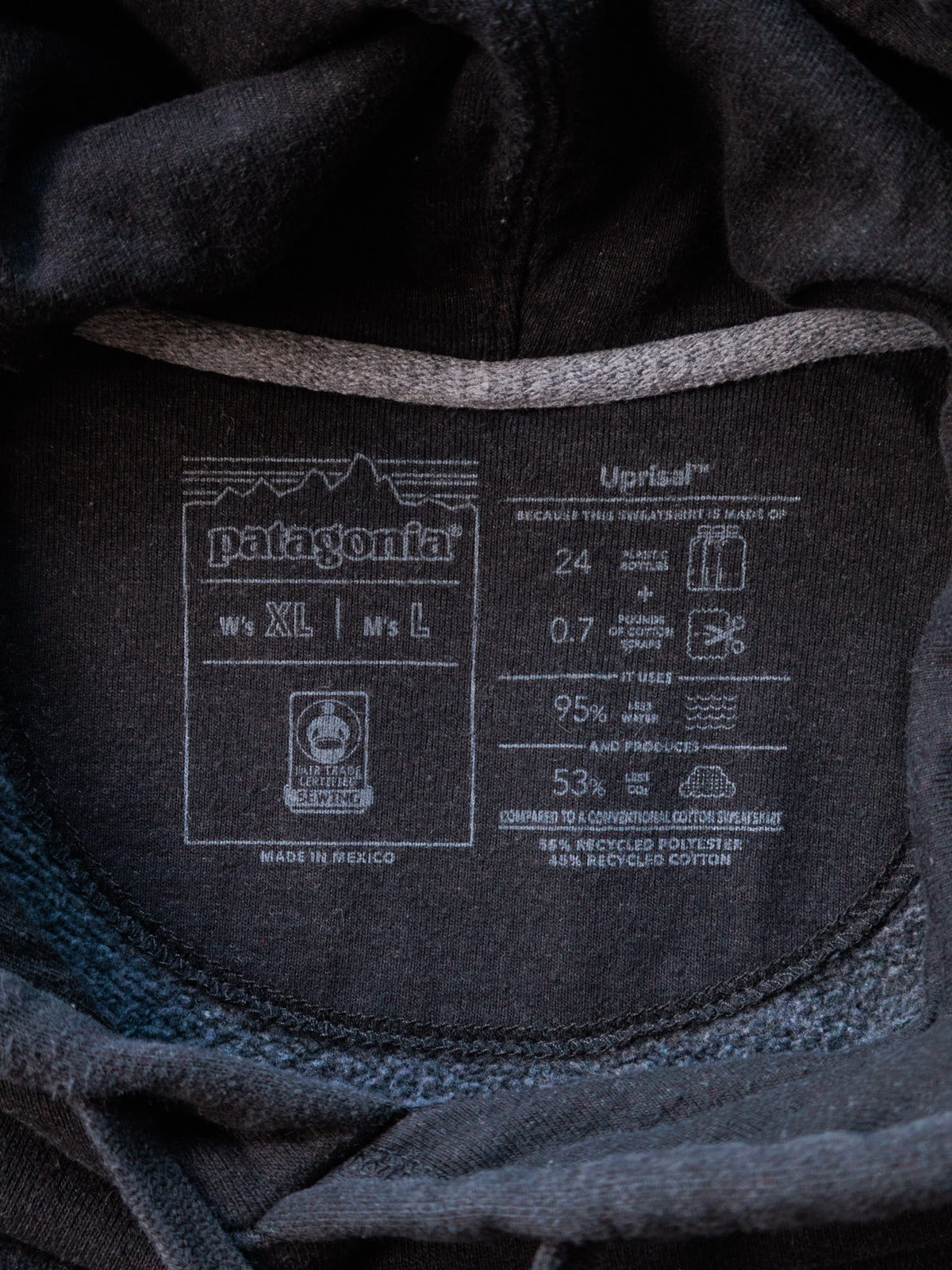 Vintage Black Patagonia Hoodie (L)