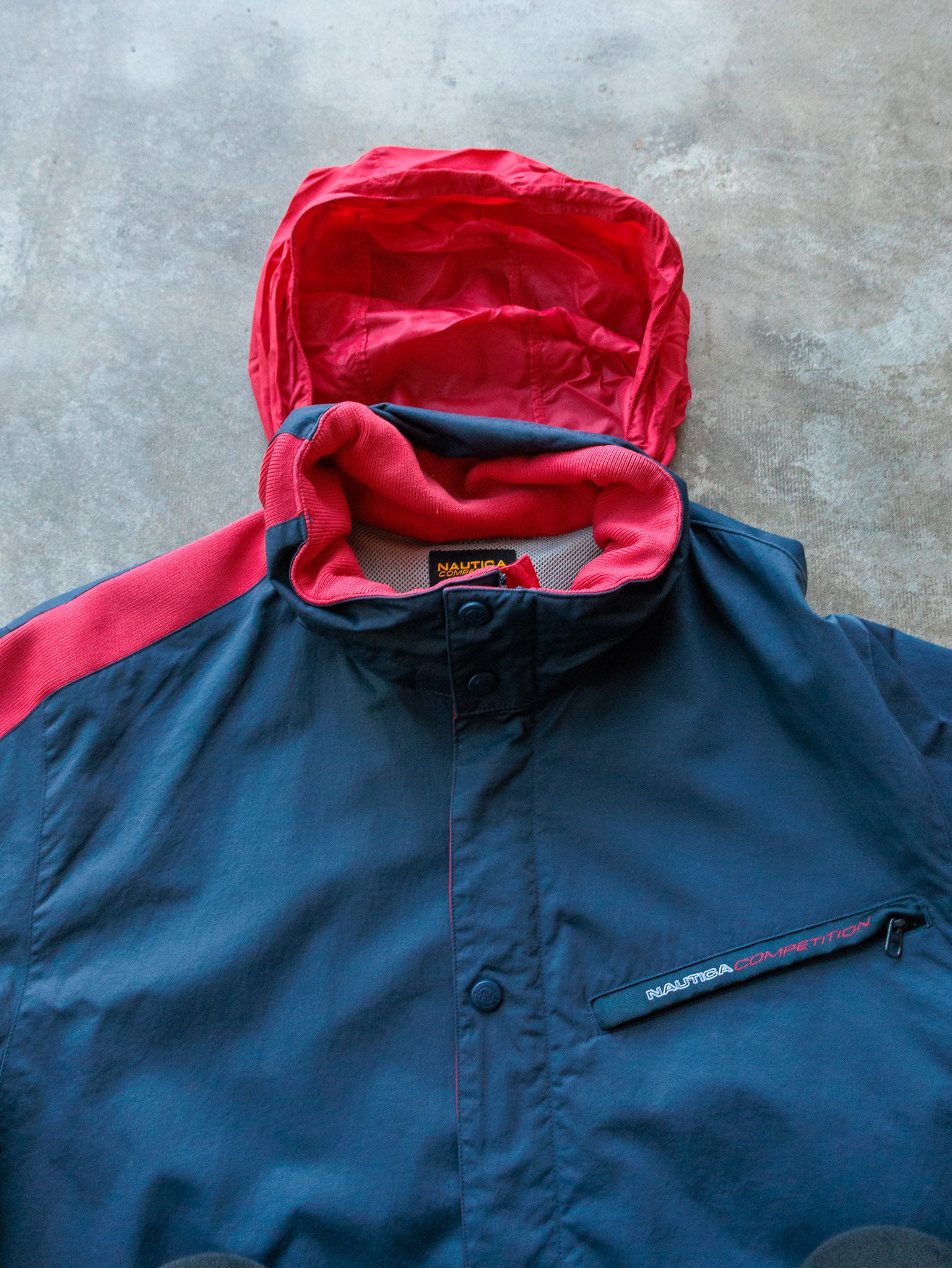Vintage 00s Navy & Red Nautica Competition Jacket (XL)