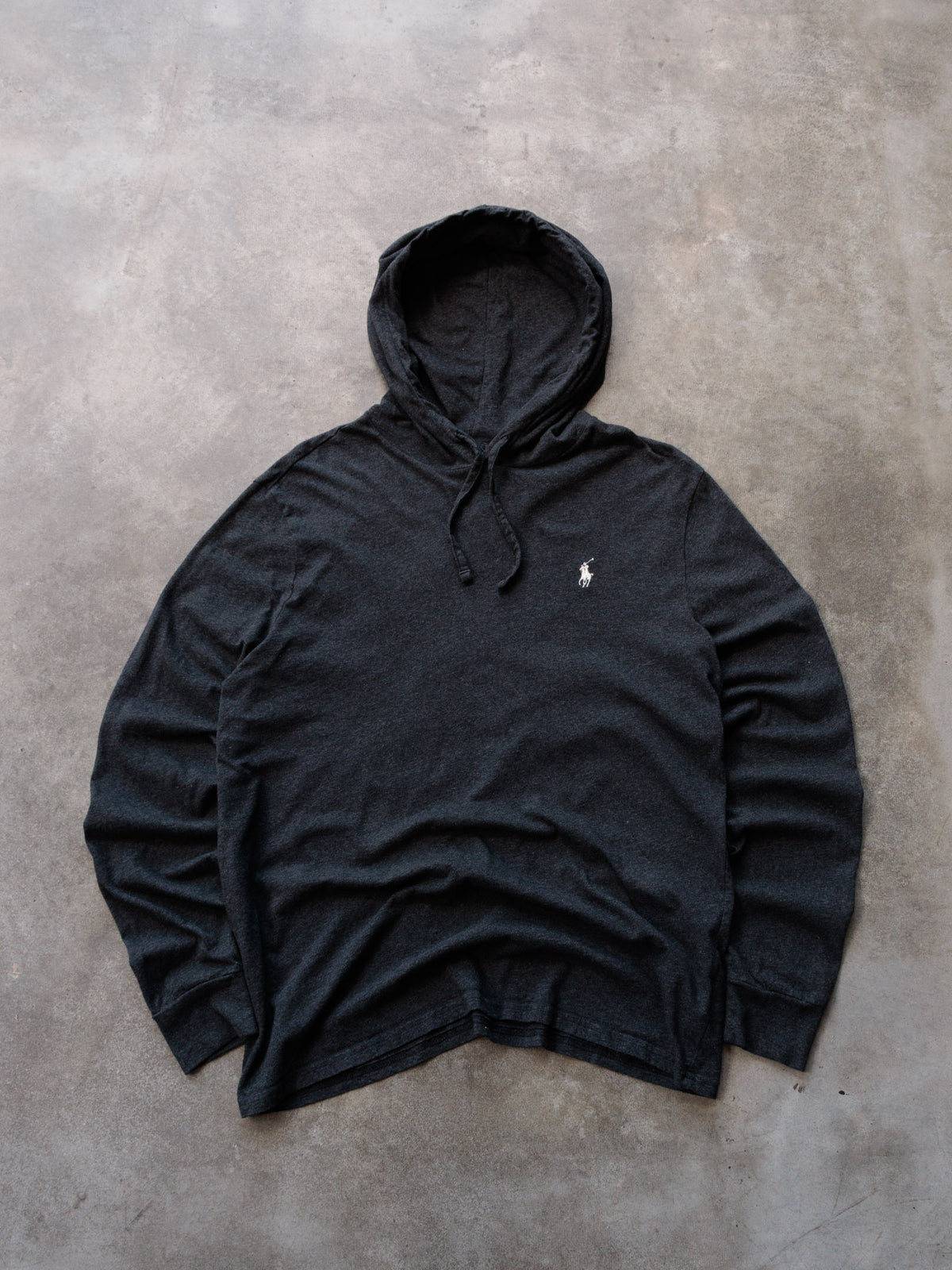 Vintage Black Polo Ralph Lauren Hoodie (M)
