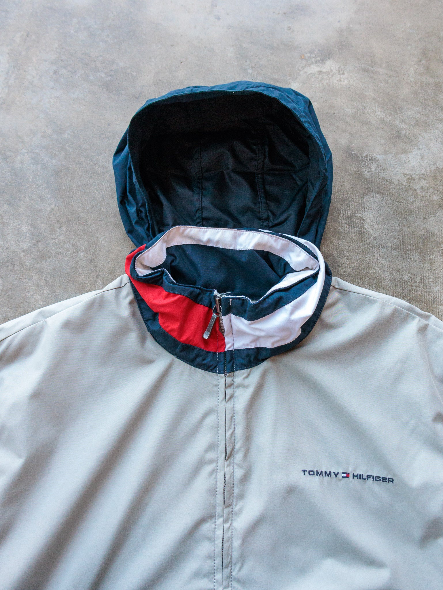 Vintage 00s Grey Tommy Hilfiger Jacket (XL)